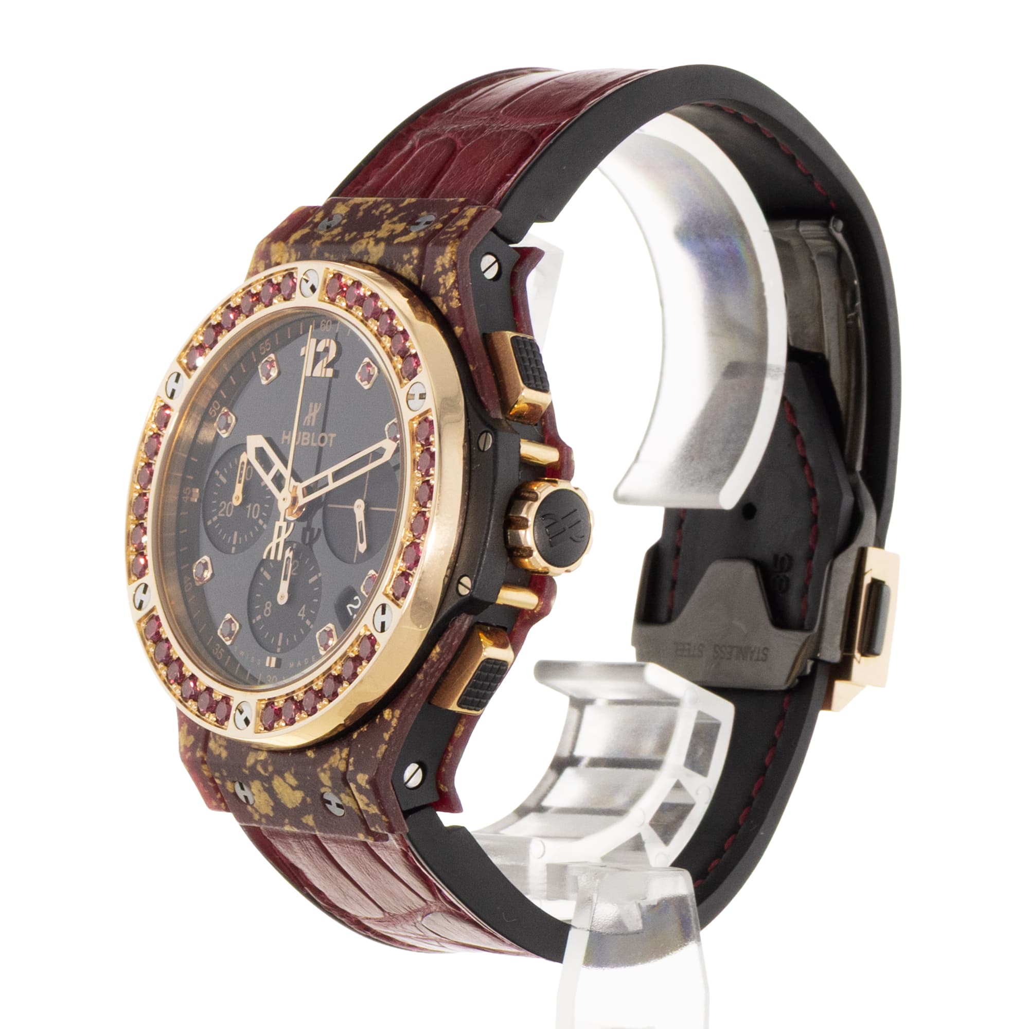Hublot Big Bang 41mm 341.XG.1280.LR.1213 Gemstone Rose Gold Ladies Watch