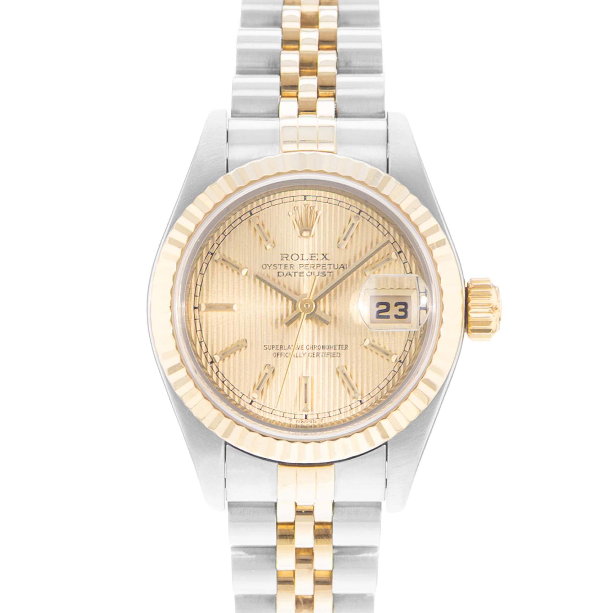 Rolex Datejust 26 79173 Champagne Steel Yellow Gold Ladies Watch
