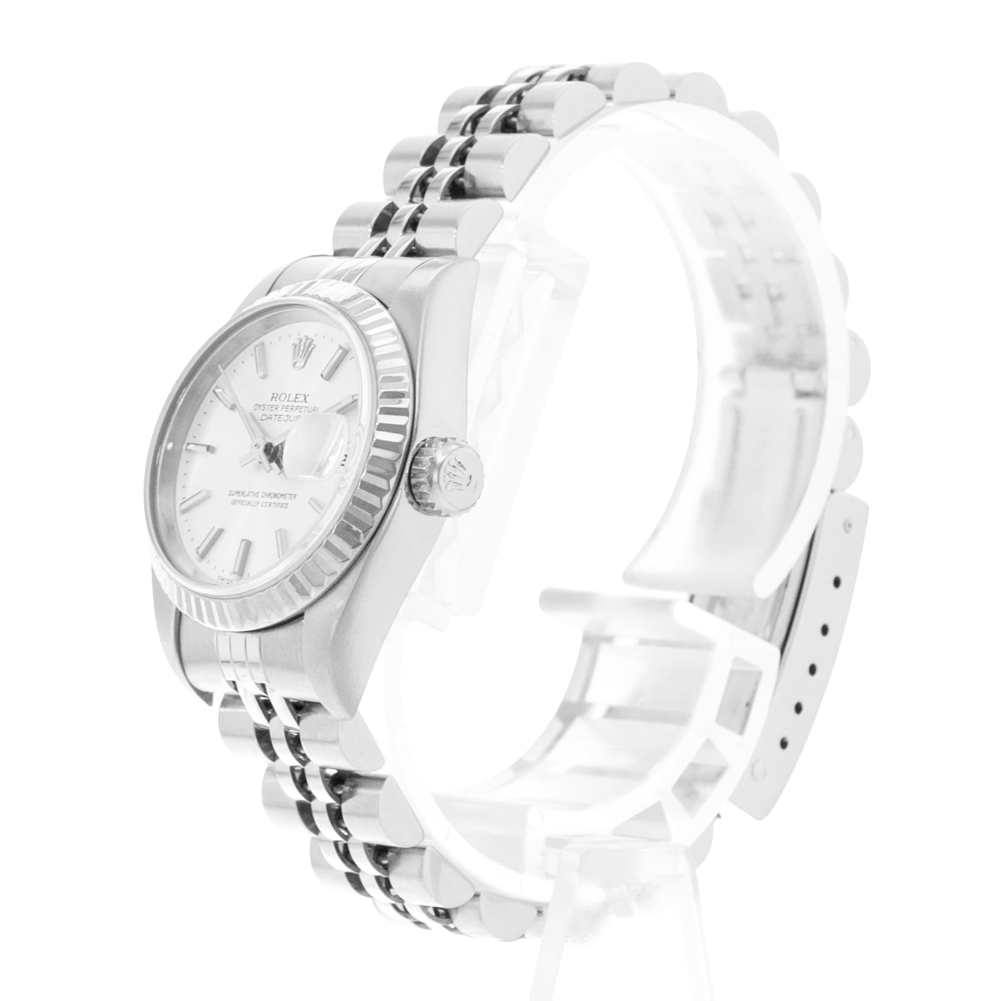 Rolex Datejust 26 79174 Silver Index Dial Steel 18k White Gold Mens Ladies 2000