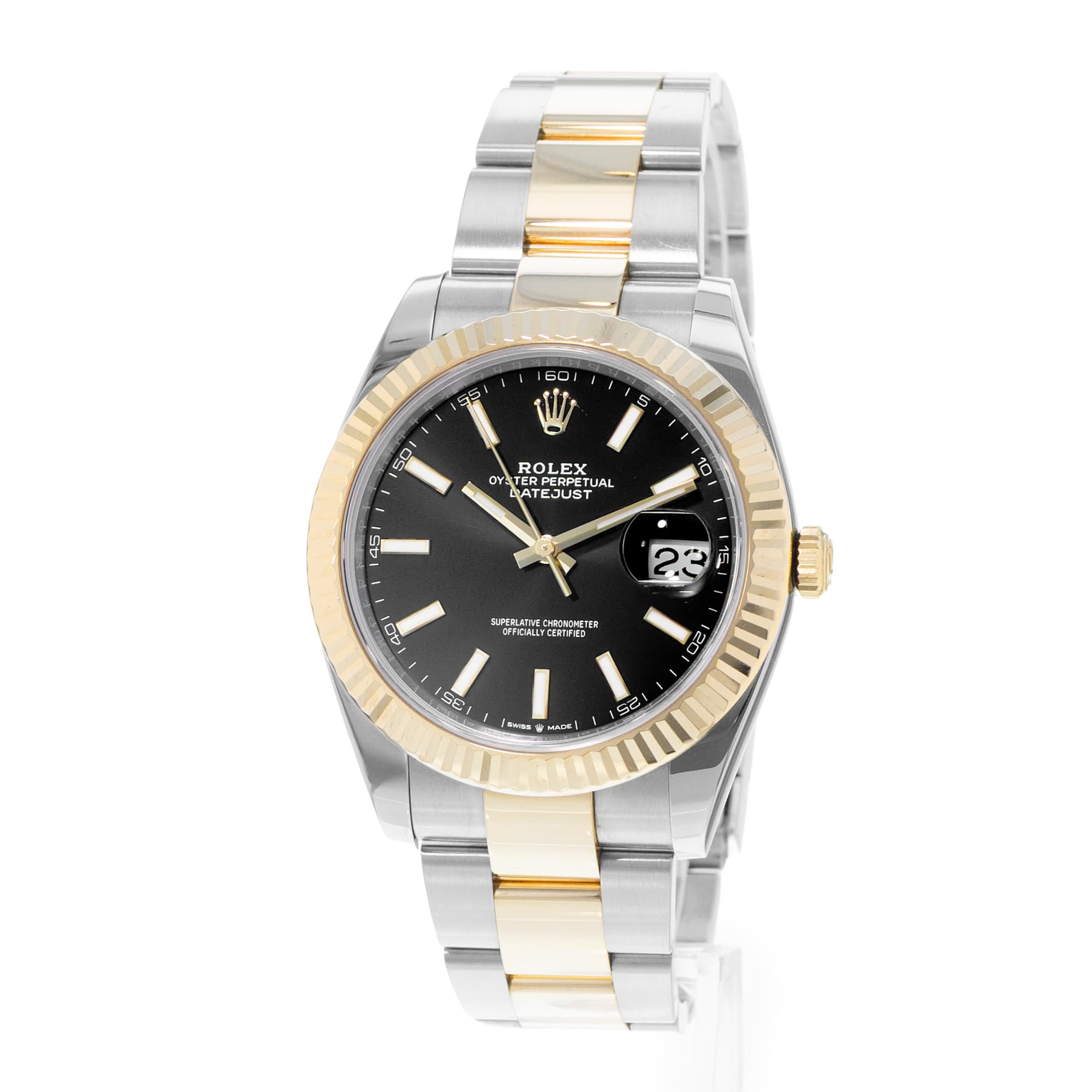 Rolex Datejust 41 126333 Black Index Dial Steel Yellow Gold Mens Watch Card 2019