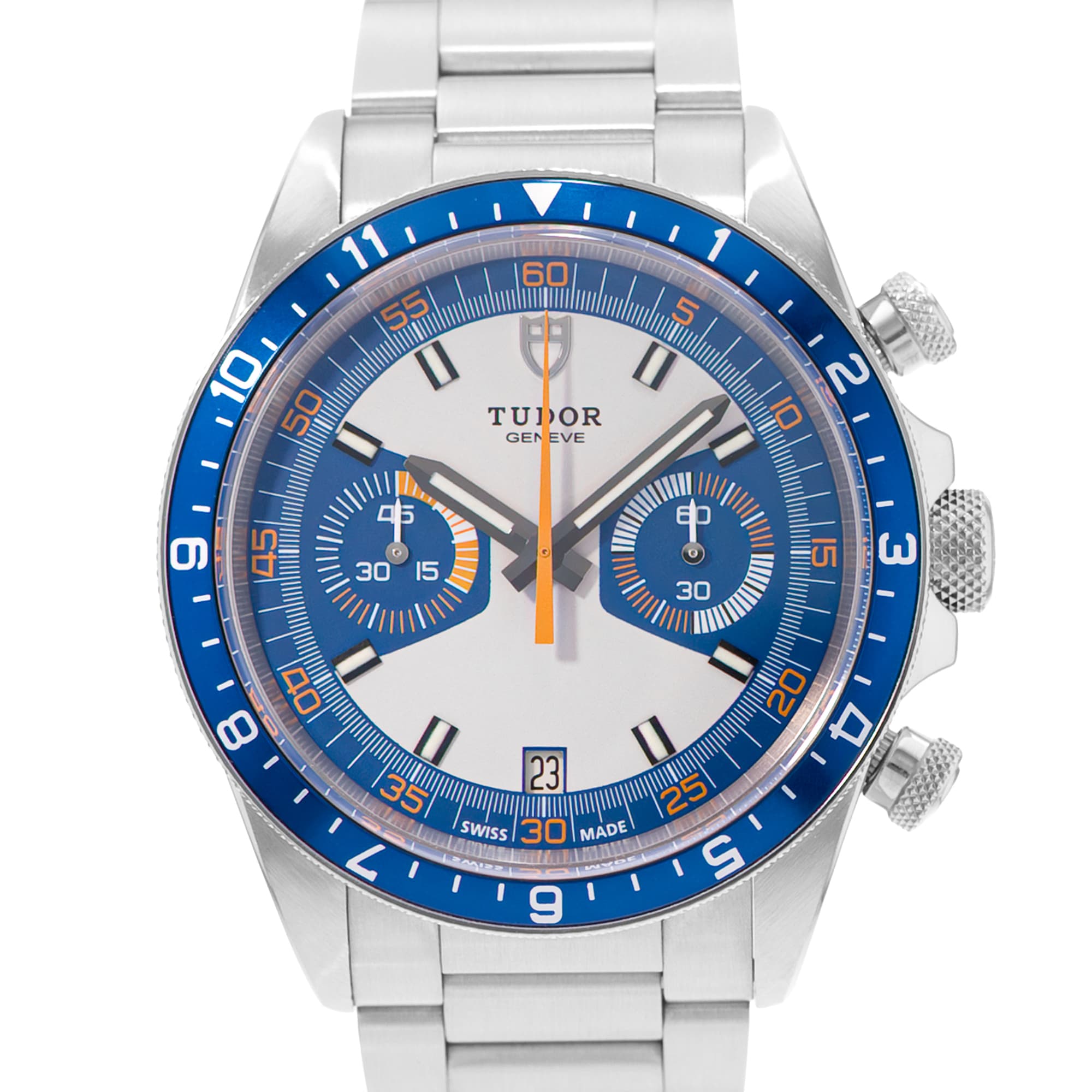 Tudor Heritage Chrono Blue 70330B 42mm Blue Dial Steel Mens Watch Card 2018