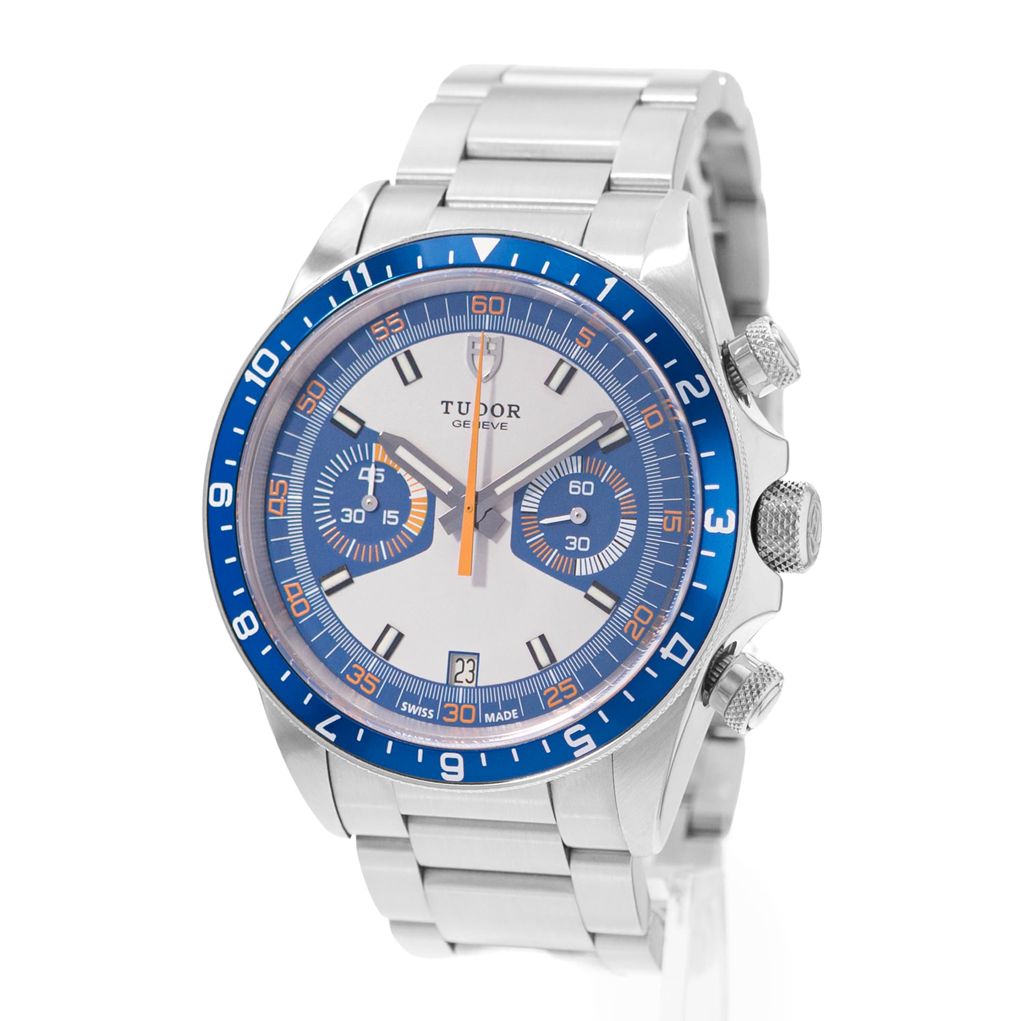 Tudor Heritage Chrono Blue 70330B 42mm Blue Dial Steel Mens Watch Card 2018