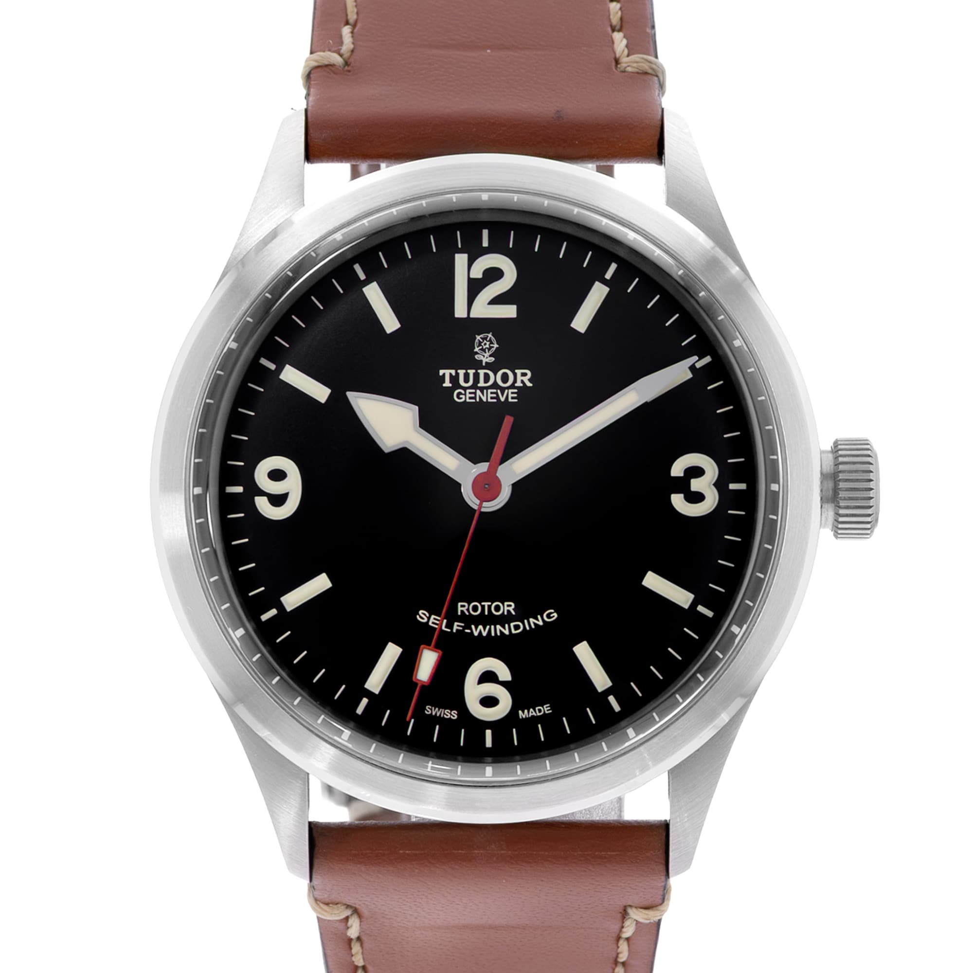 Tudor Heritage Ranger 79910 41mm Black Steel Automatic Mens Watch Box Papers