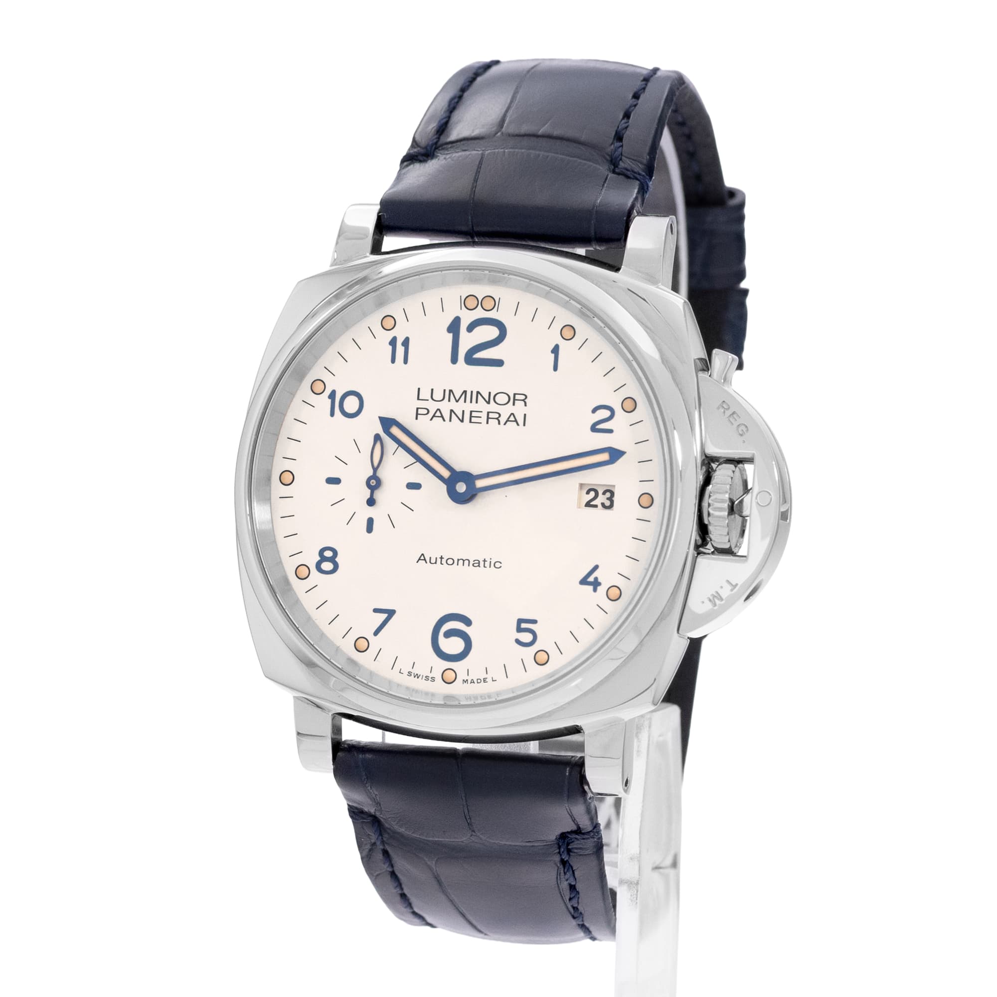 Panerai Luminor Due PAM00906 43mm Steel Automatic Mens Watch Box Papers