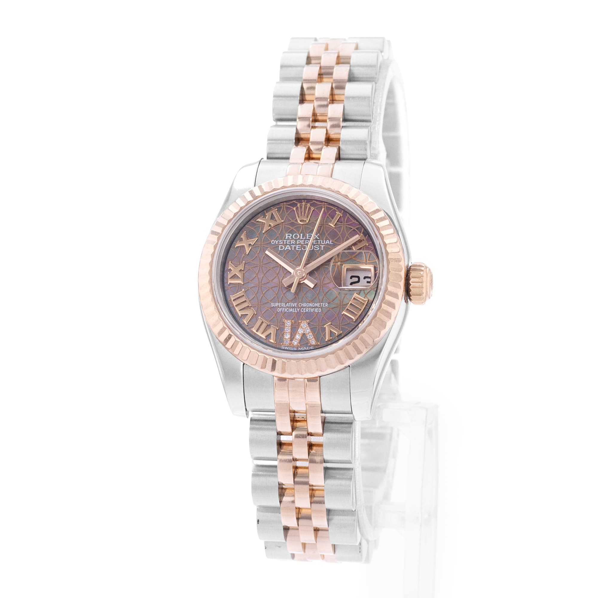 Rolex Datejust 26 179171 MOP Rose Gold Jubilee Ladies Watch Card 2018