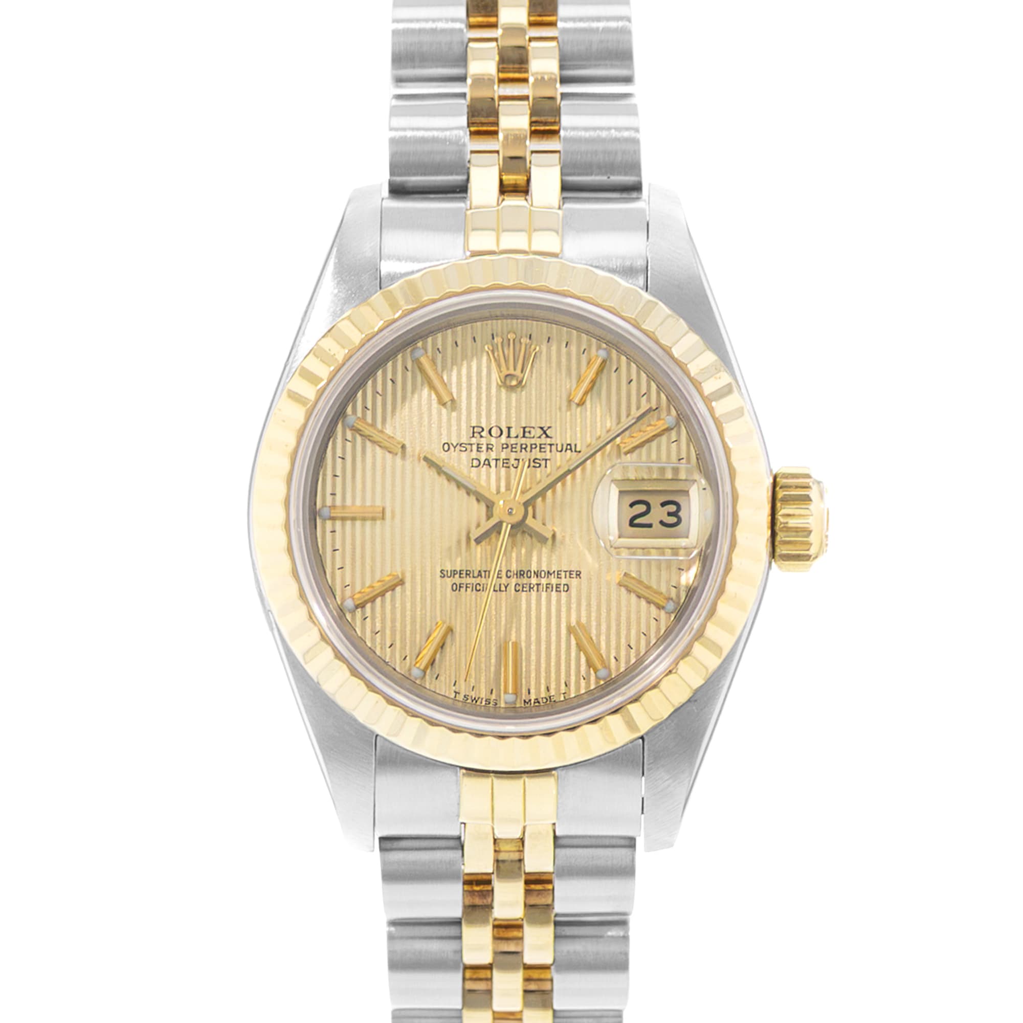Rolex Datejust 26 69173 Champagne Steel Yellow Gold Jubilee Ladies Watch 1988