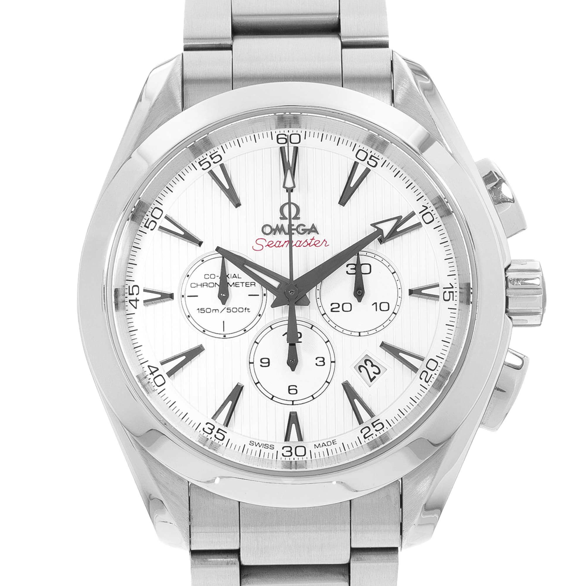 Omega Seamaster Aqua Terra 23110445004001 44mm White Dial Steel Mens Watch Card