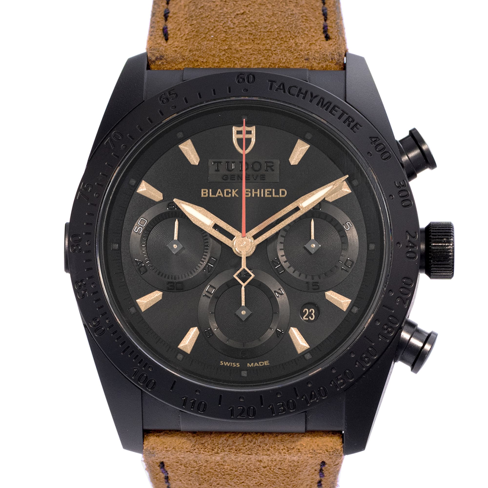 Tudor Fastrider Black Shield 42000CN 42mm Black Dial Ceramic Mens Watch Card