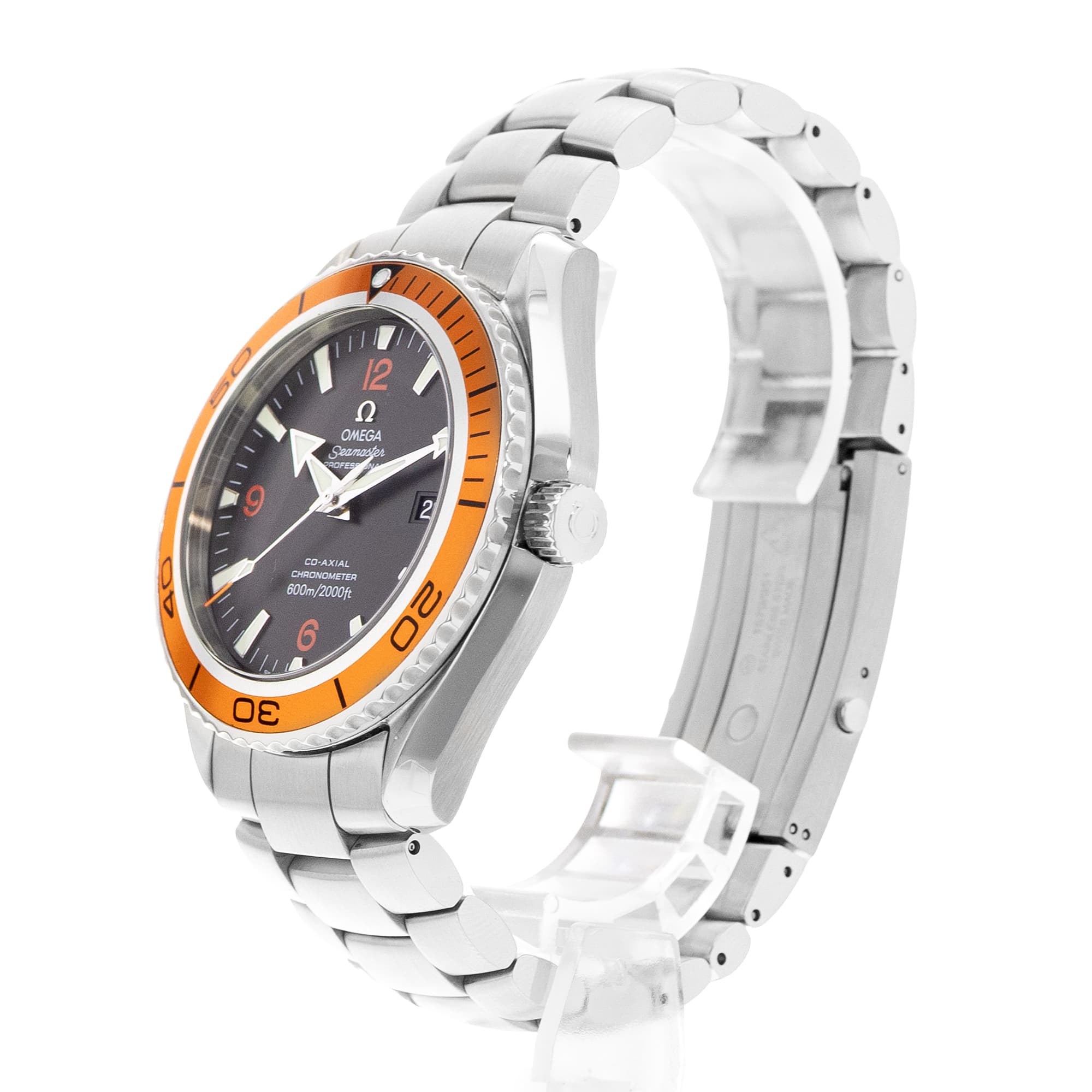 Omega Seamaster Planet Ocean 2208.50.00 45mm Black Dial Steel Mens Watch