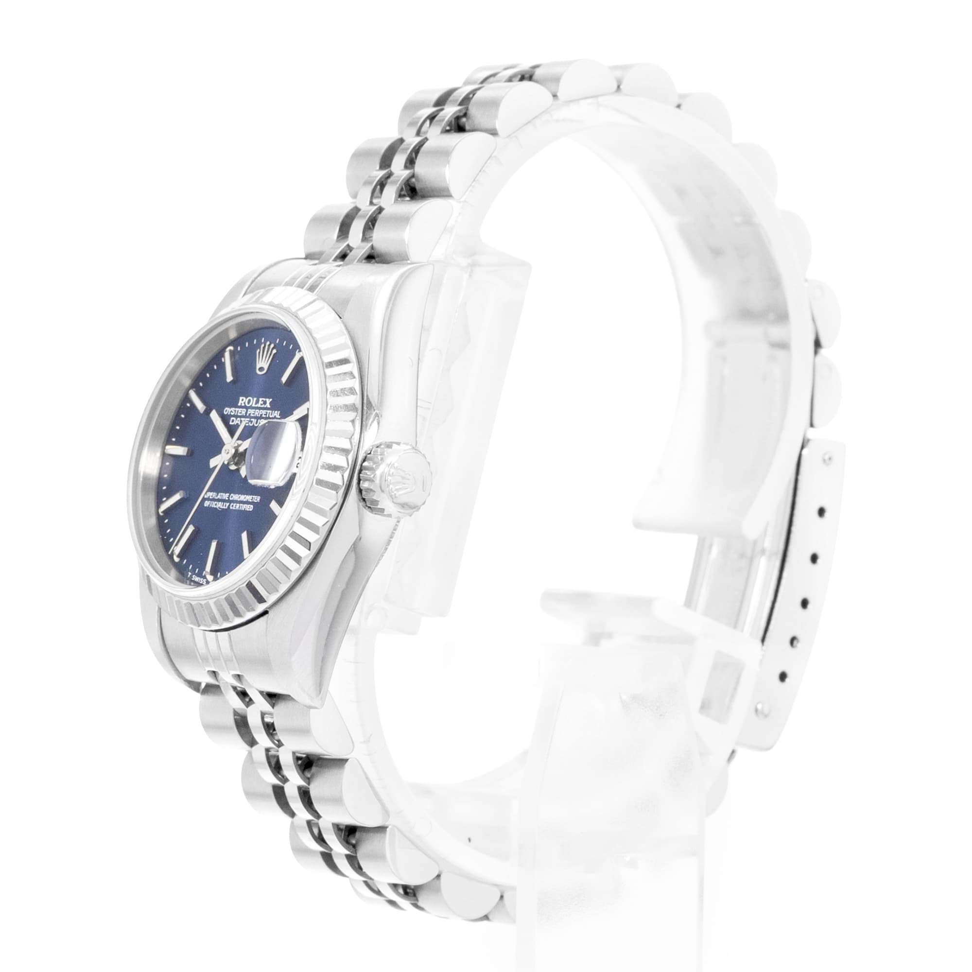 Rolex Datejust 26 69174 Blue Steel Gold Jubilee Ladies Watch 1996