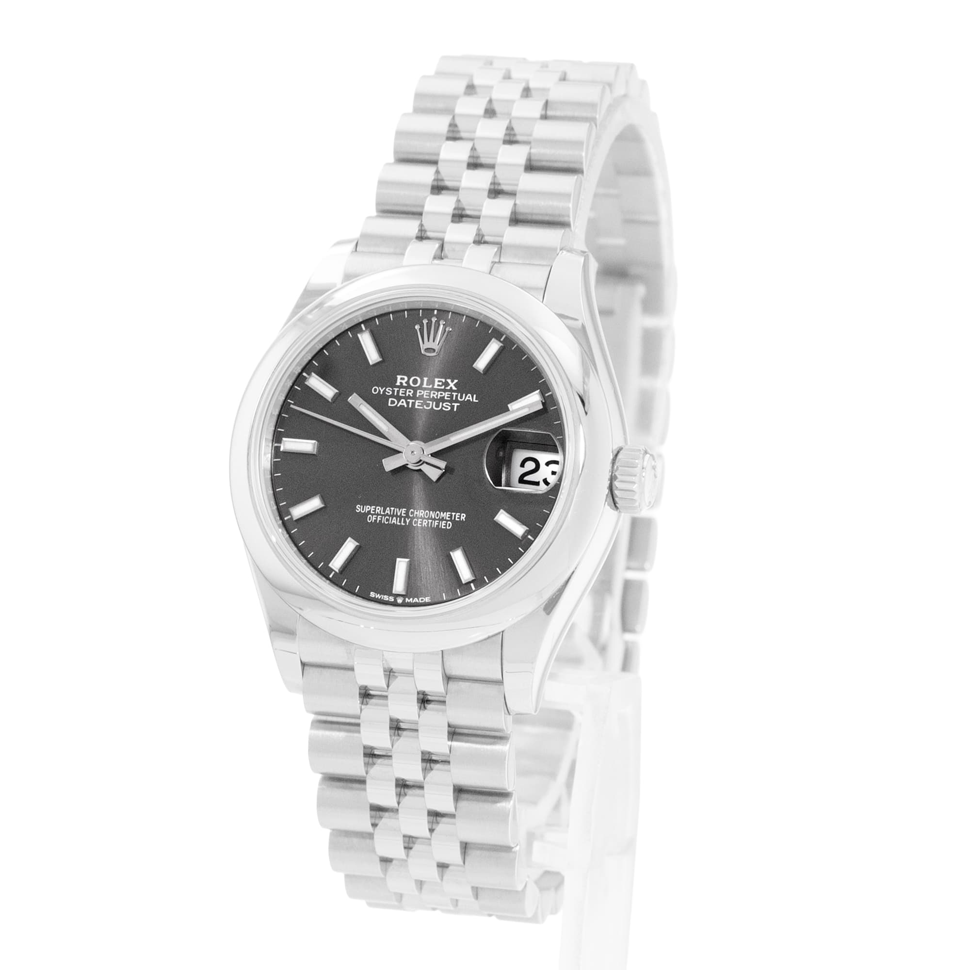 Rolex Datejust 31 278240 Gray Dial Steel Jubilee Ladies Automatic Watch Card