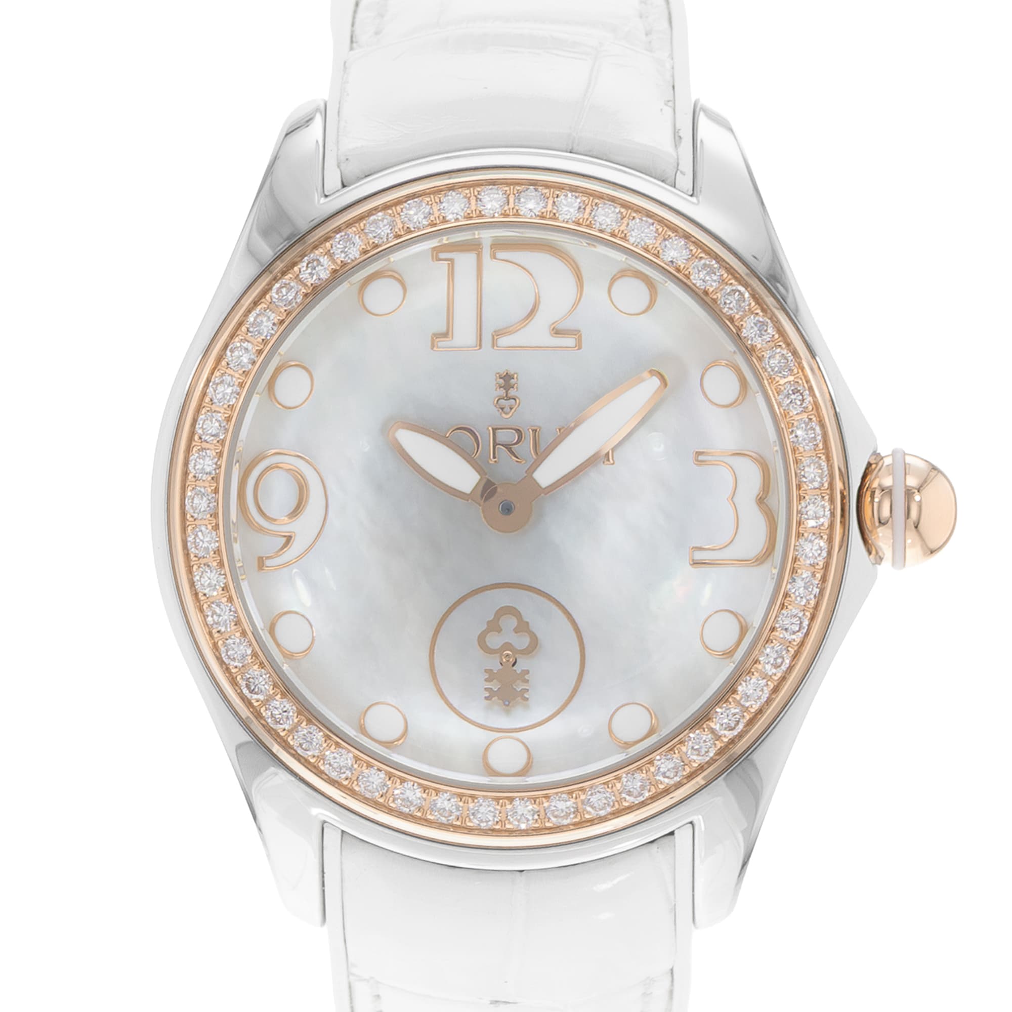 Corum Bubble L295/03052 42mm MOP Dial Steel Rose Gold Diamonds Ladies Watch