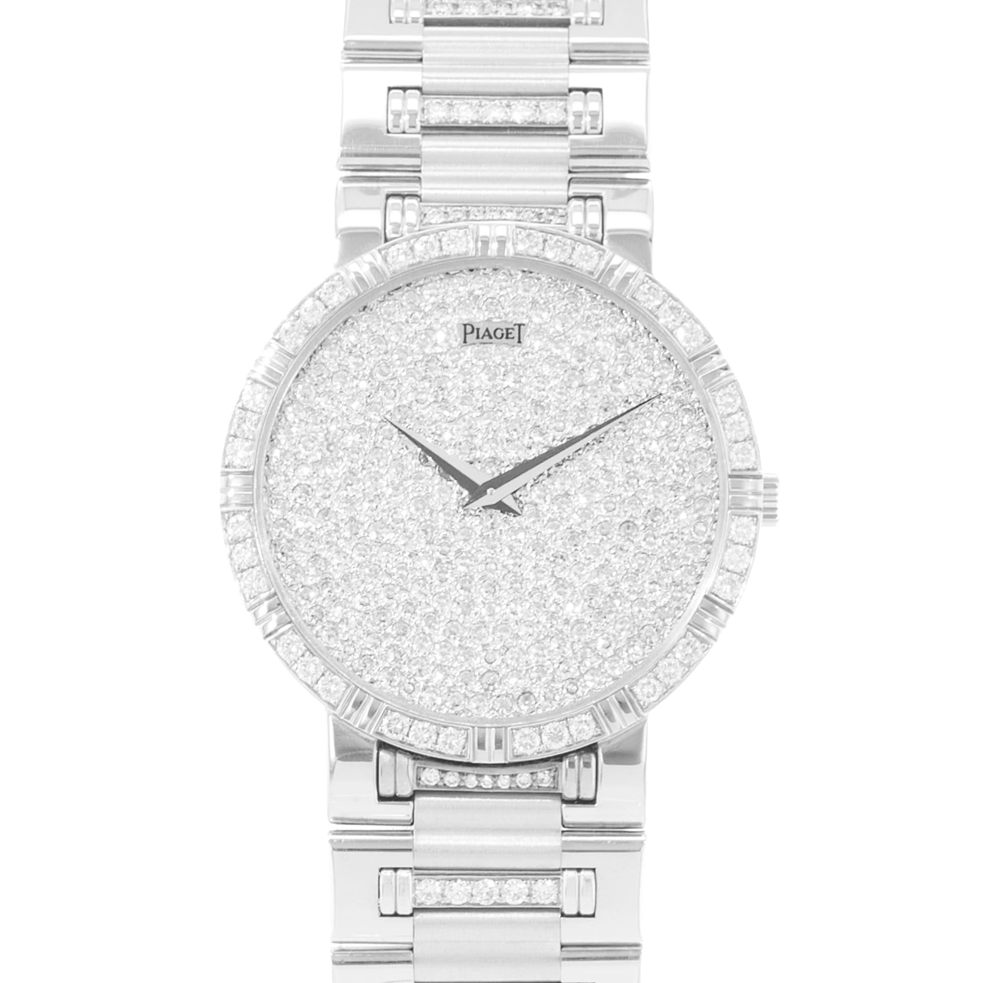Piaget Dancer 84024 31mm Vintage Diamonds White Gold Ladies Watch