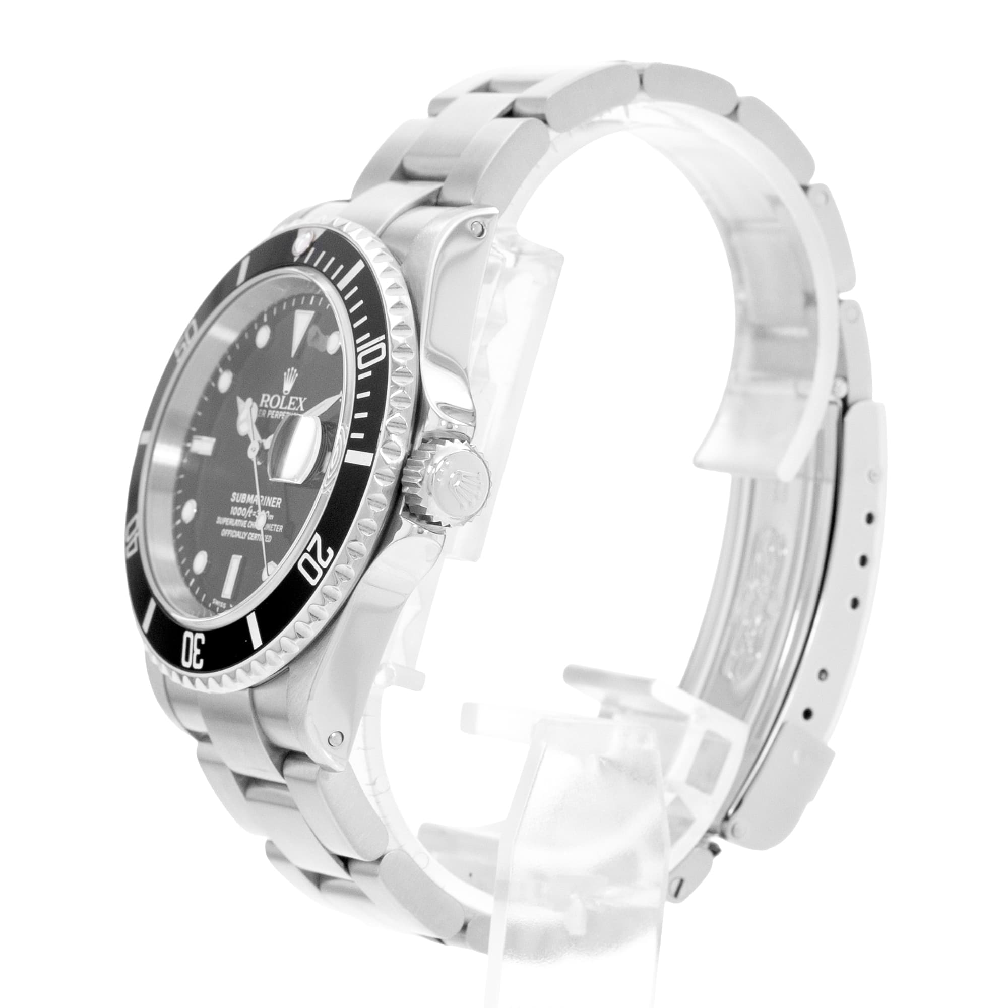 Rolex Submariner Date 16610 40mm Black Dial Steel Oyster Mens Watch Papers