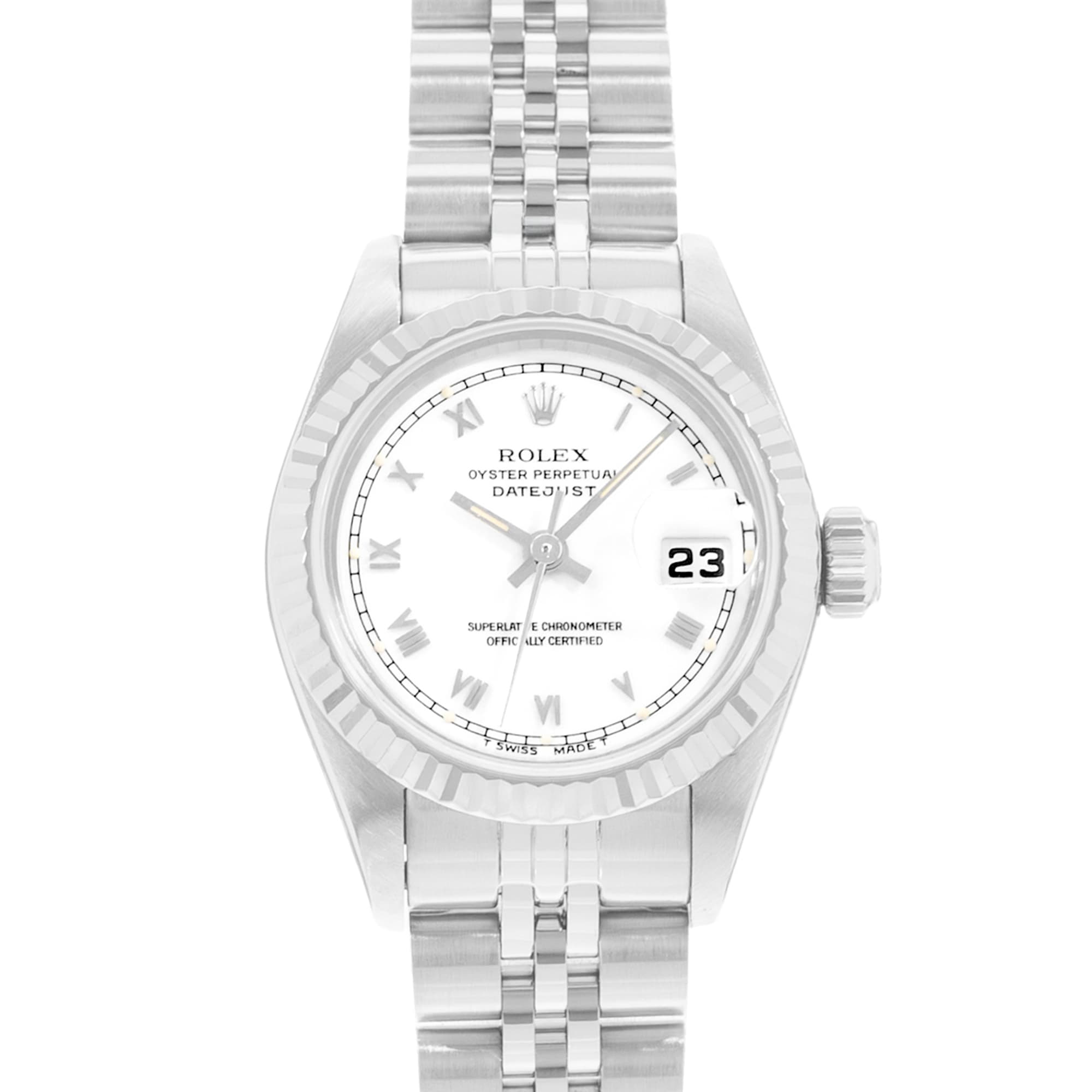 Rolex Datejust 26 69174 Vintage Steel Jubilee Automatic Ladies Watch Papers