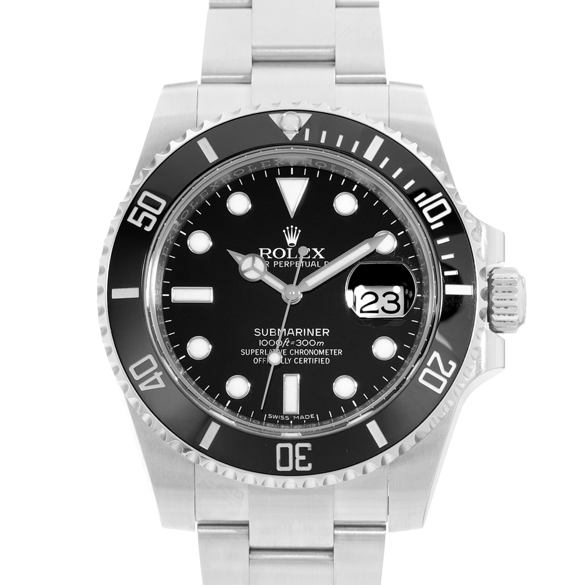 Rolex Submariner Date 116610LN 40mm Black Dial Steel Oyster Mens Watch Card