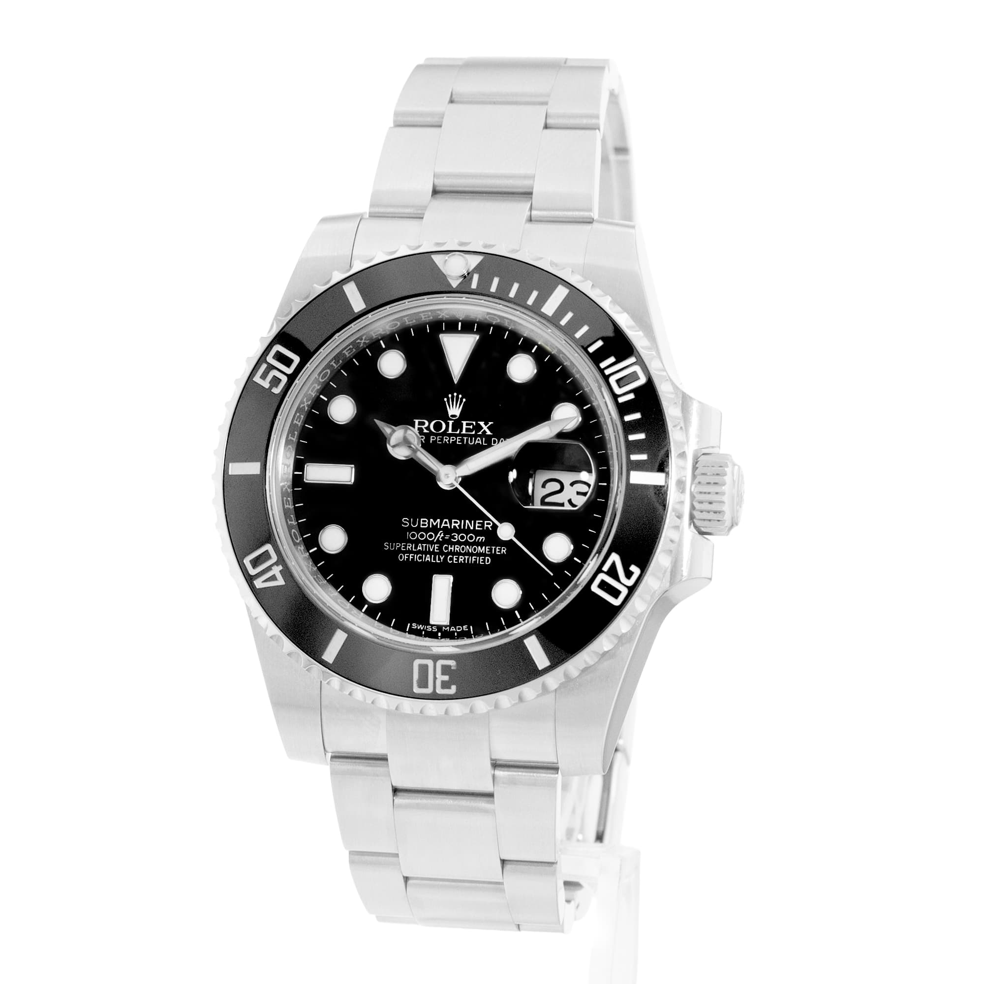 Rolex Submariner Date 116610LN 40mm Black Dial Steel Oyster Mens Watch Card