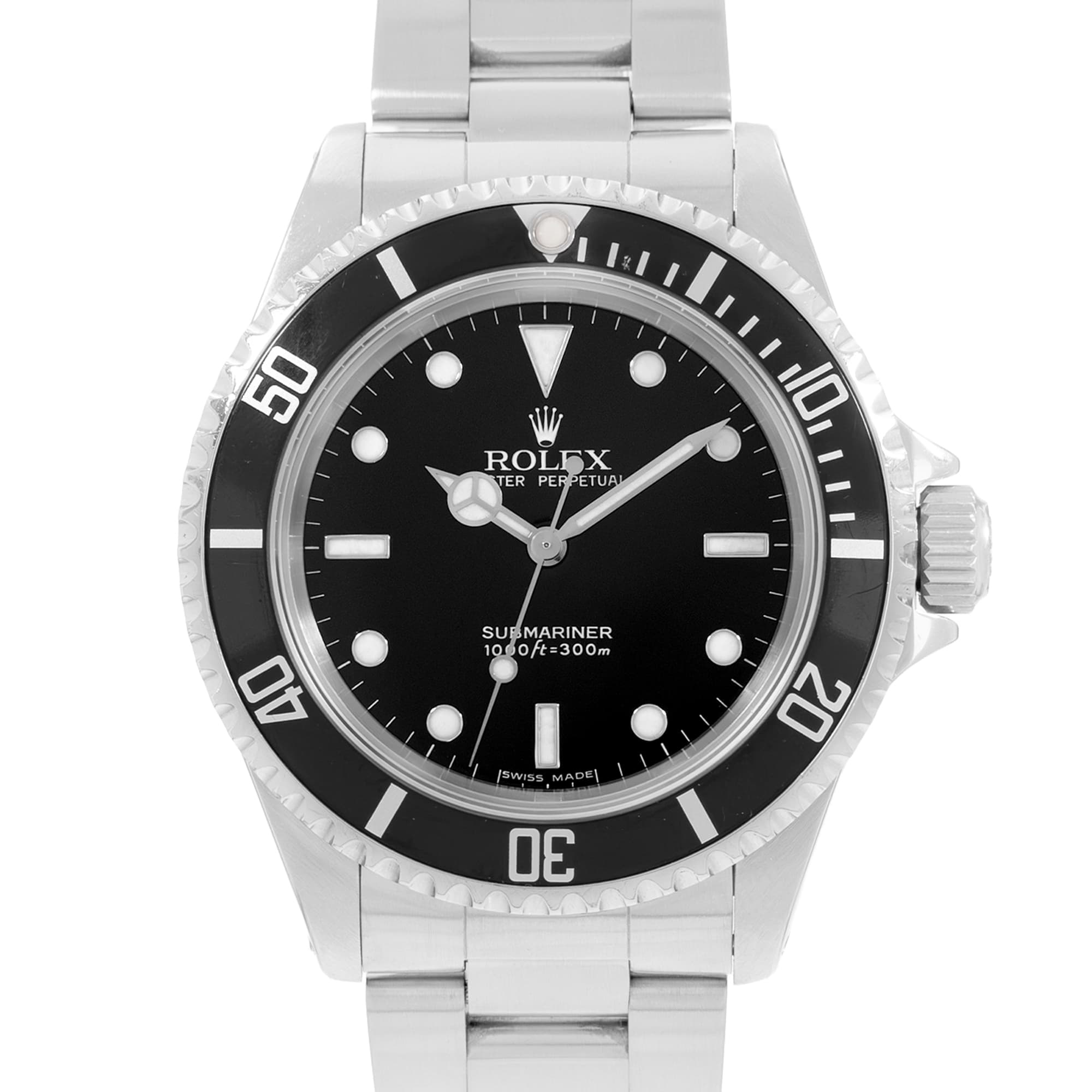 Rolex Submariner No Date 14060 40mm Black Dial Steel Oyster Mens Watch Papers