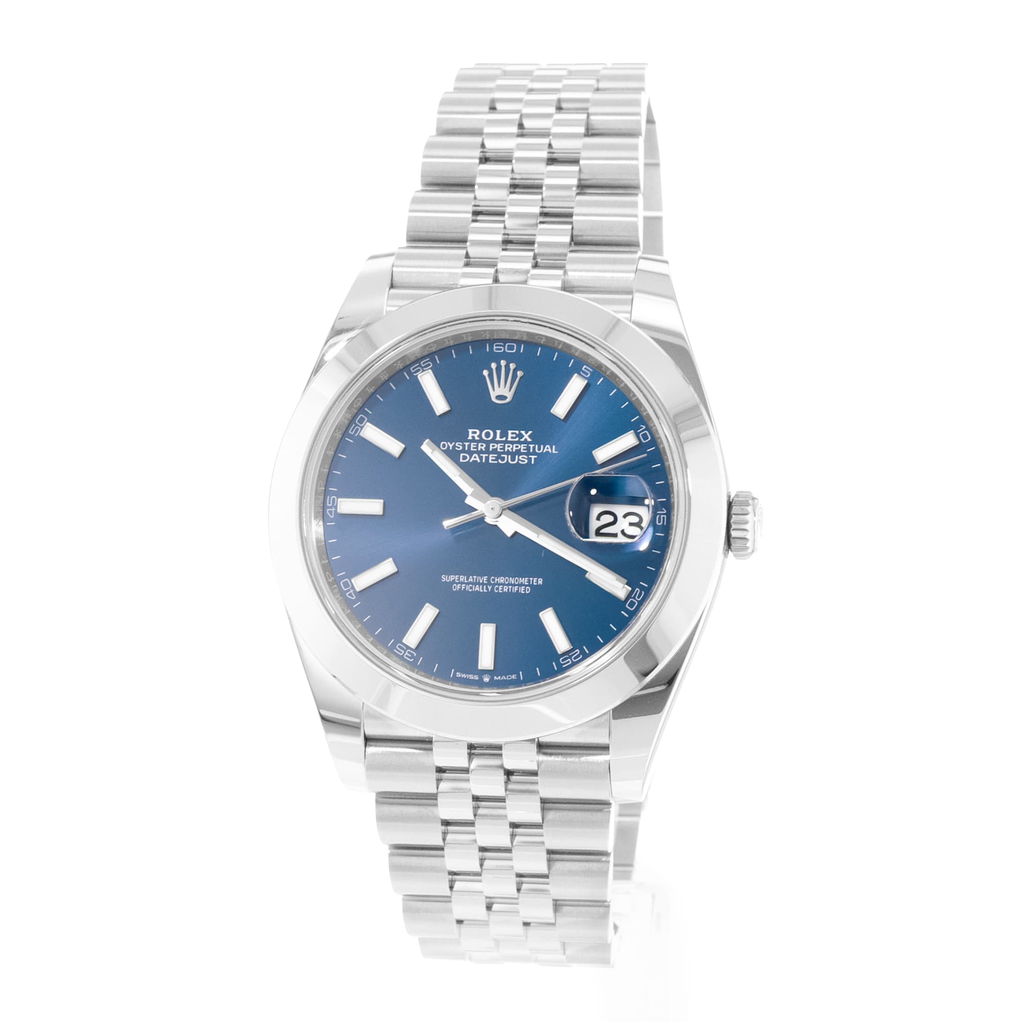 Rolex Datejust 41 126300 Blue Dial Steel Jubilee Mens Watch Card
