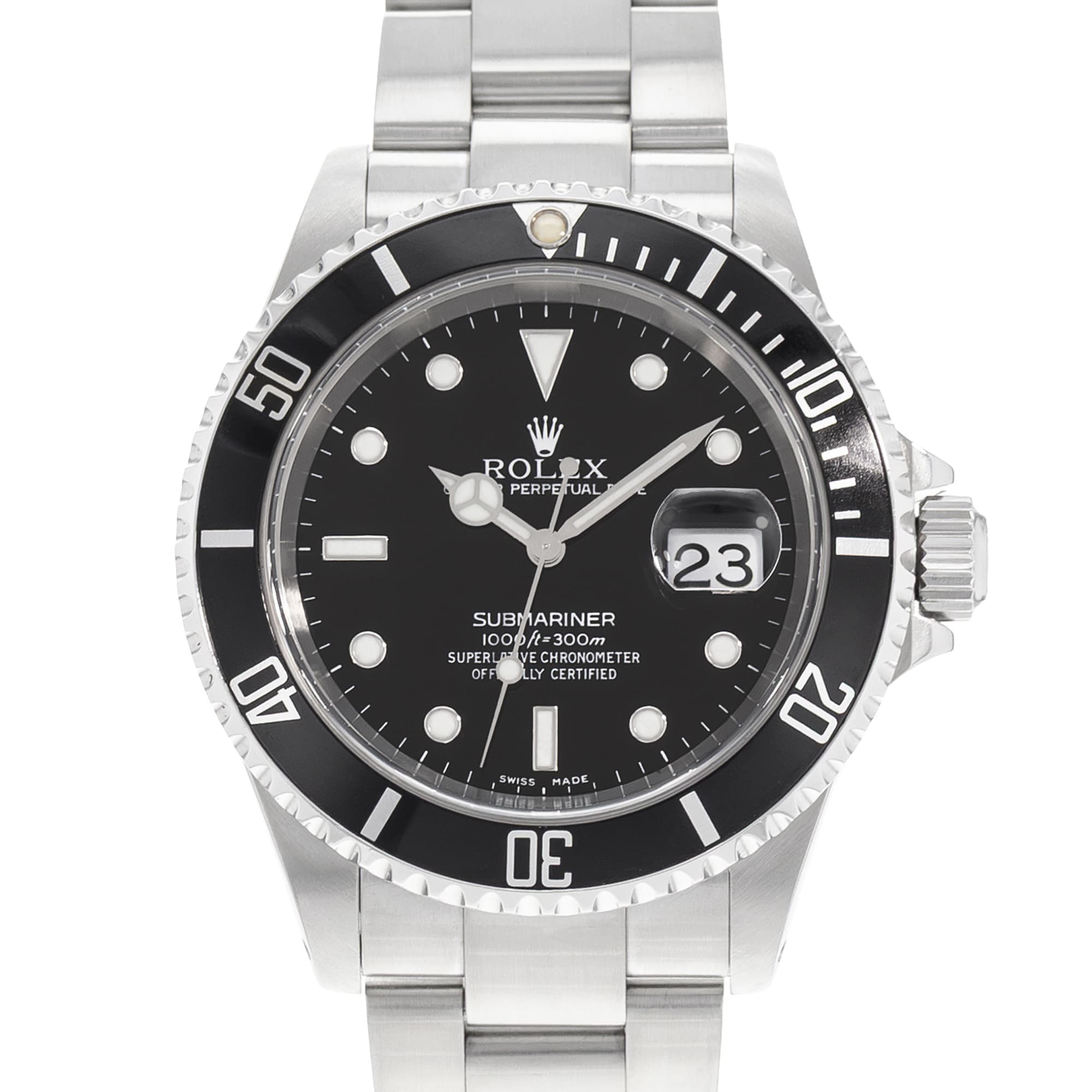 Rolex Submariner Date 16610 40mm Black Dial Steel Oyster Automatic Mens Watch