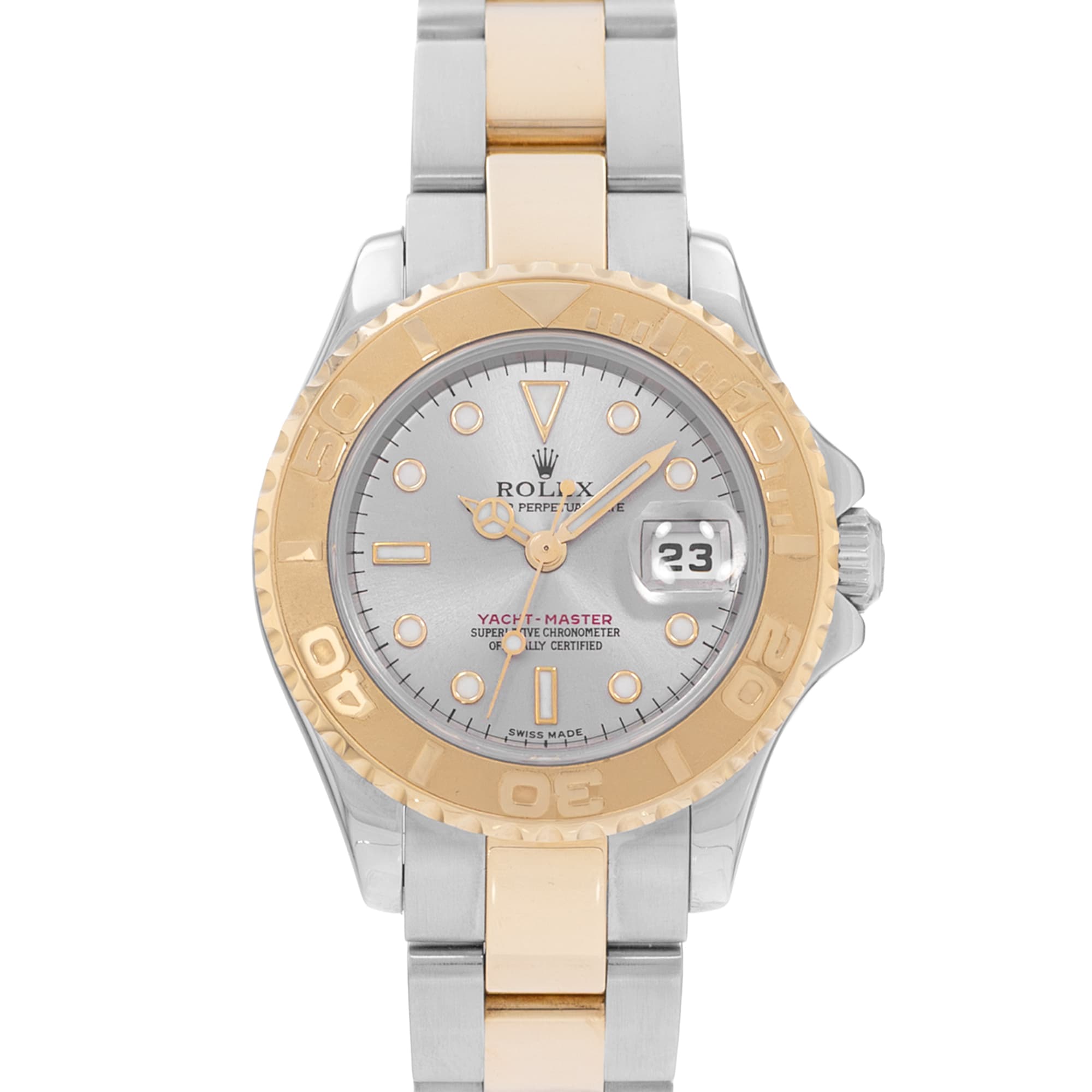 Rolex Yacht-Master 29 169623 Silver Steel Yellow Gold Oyster Ladies Watch