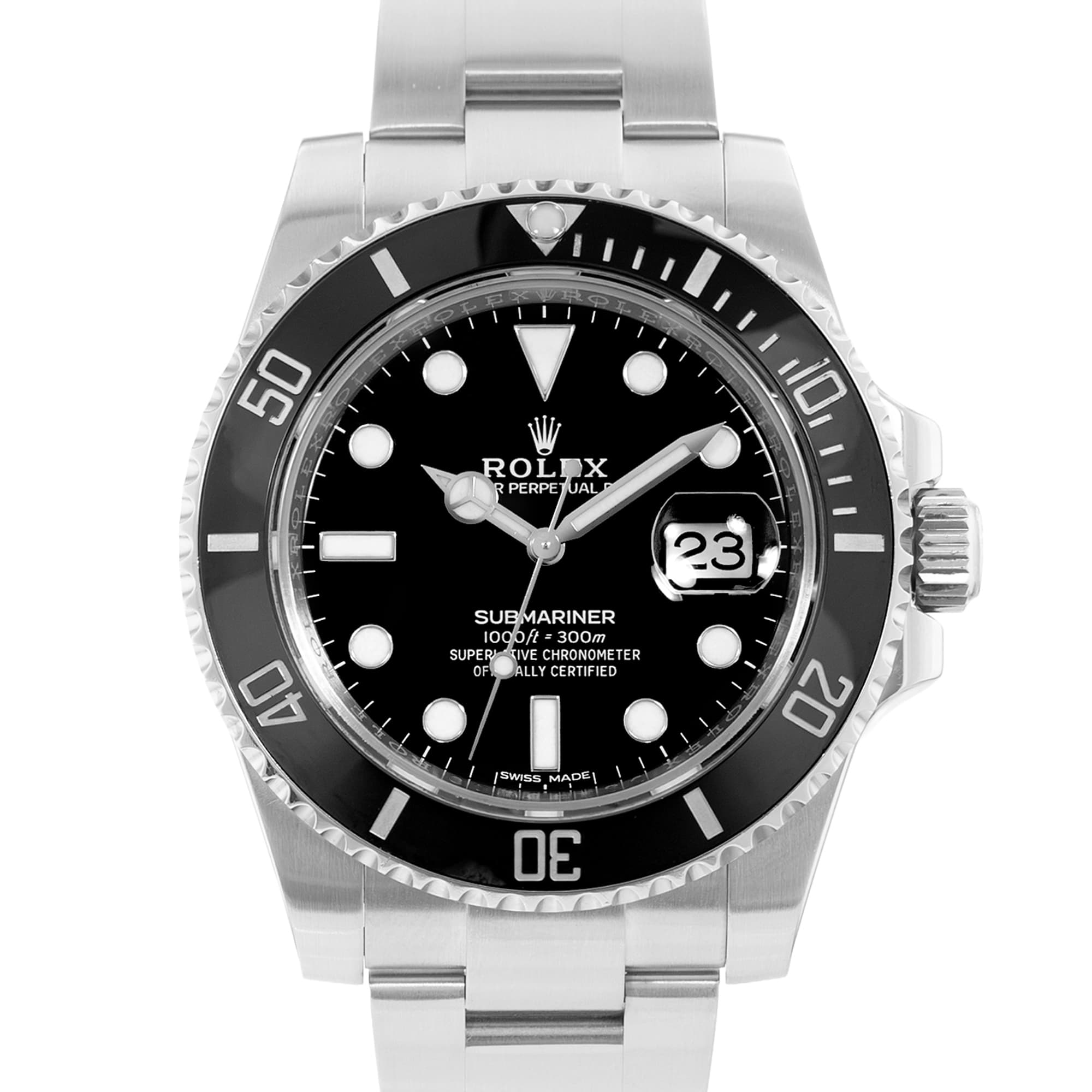 Rolex Submariner Date 116610 40mm Black Steel Oyster Mens Watch Box