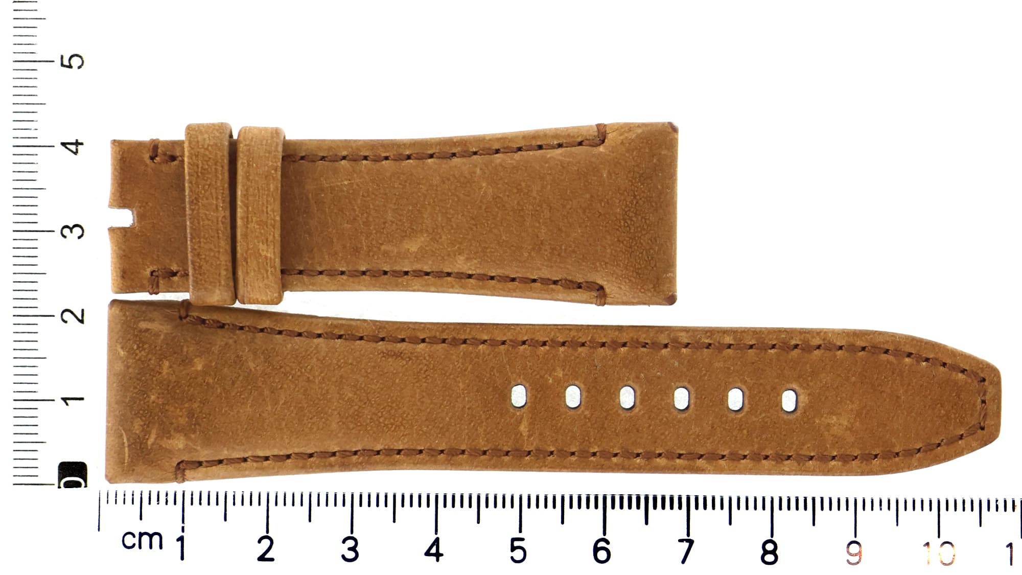Unworn factory Audemars Piguet brown leather strap 22x18mm handling scratches