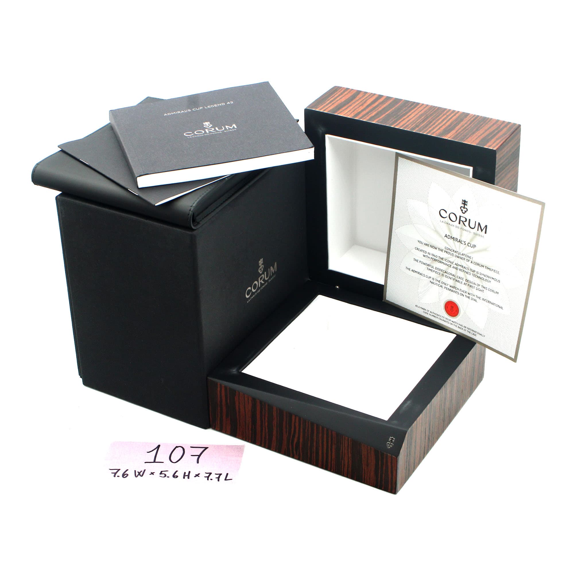 Box Corum 7.6W x 5.6H x 7.7L