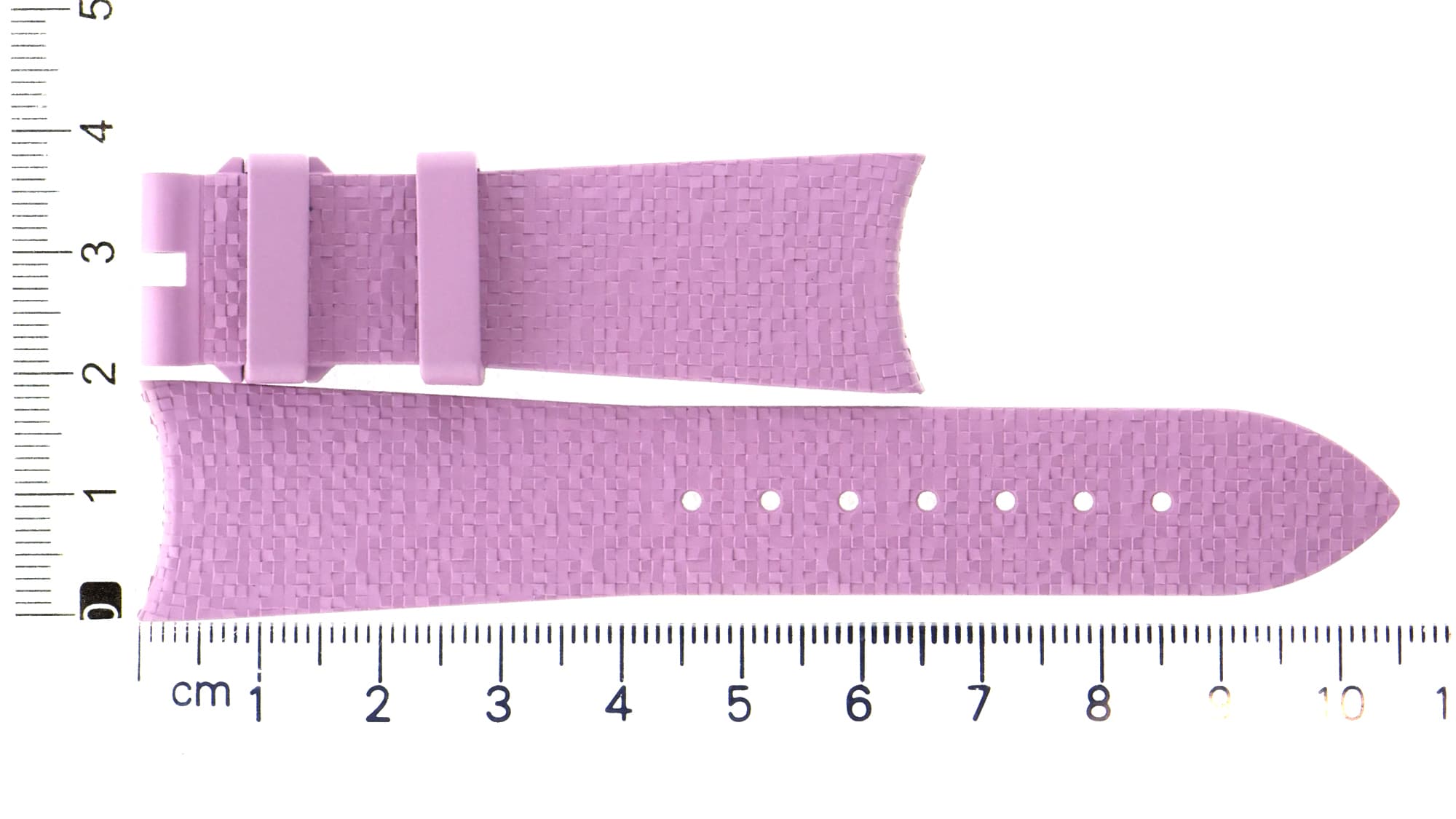 Unworn factory Audemars Piguet pink purple rubber strap 20 x 16mm