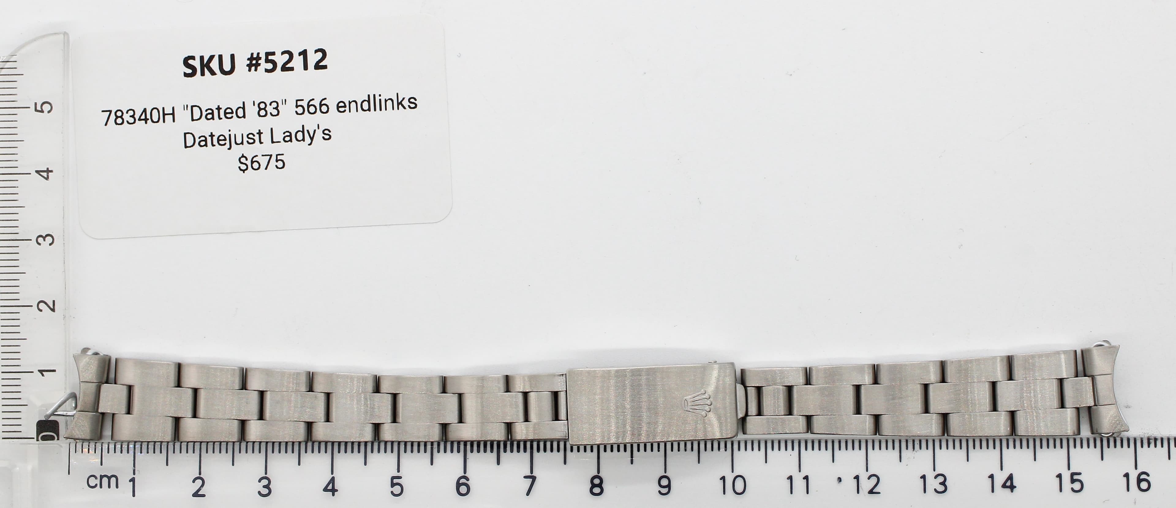 Watch band for Rolex lady 26mm 13 mm 78340 Oyster