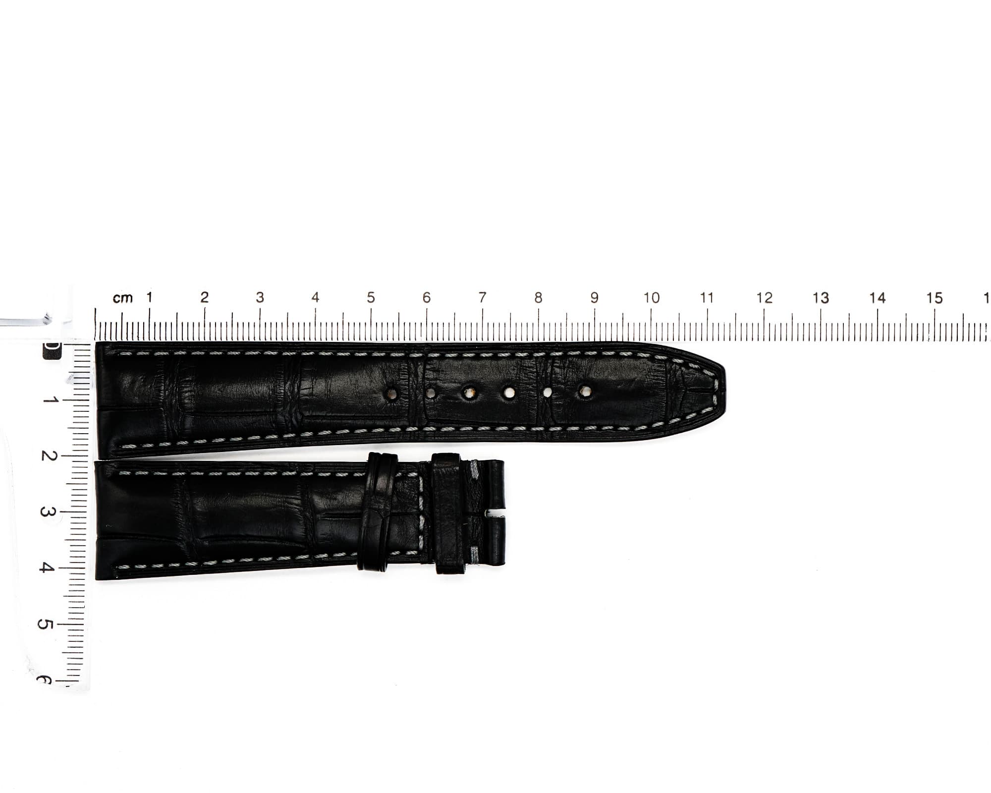 Factory Original Leather Baume & Mercier strap, Black, 21x18mm
