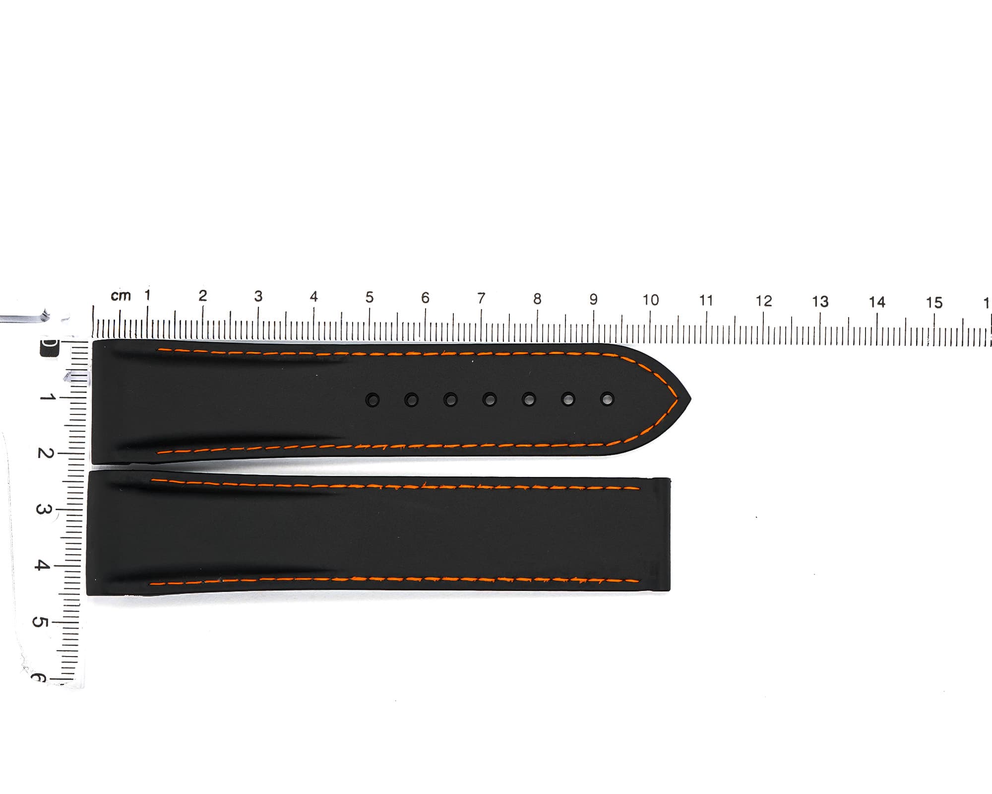 Factory Original Rubber Omega strap, Black and Red, 22x20mm