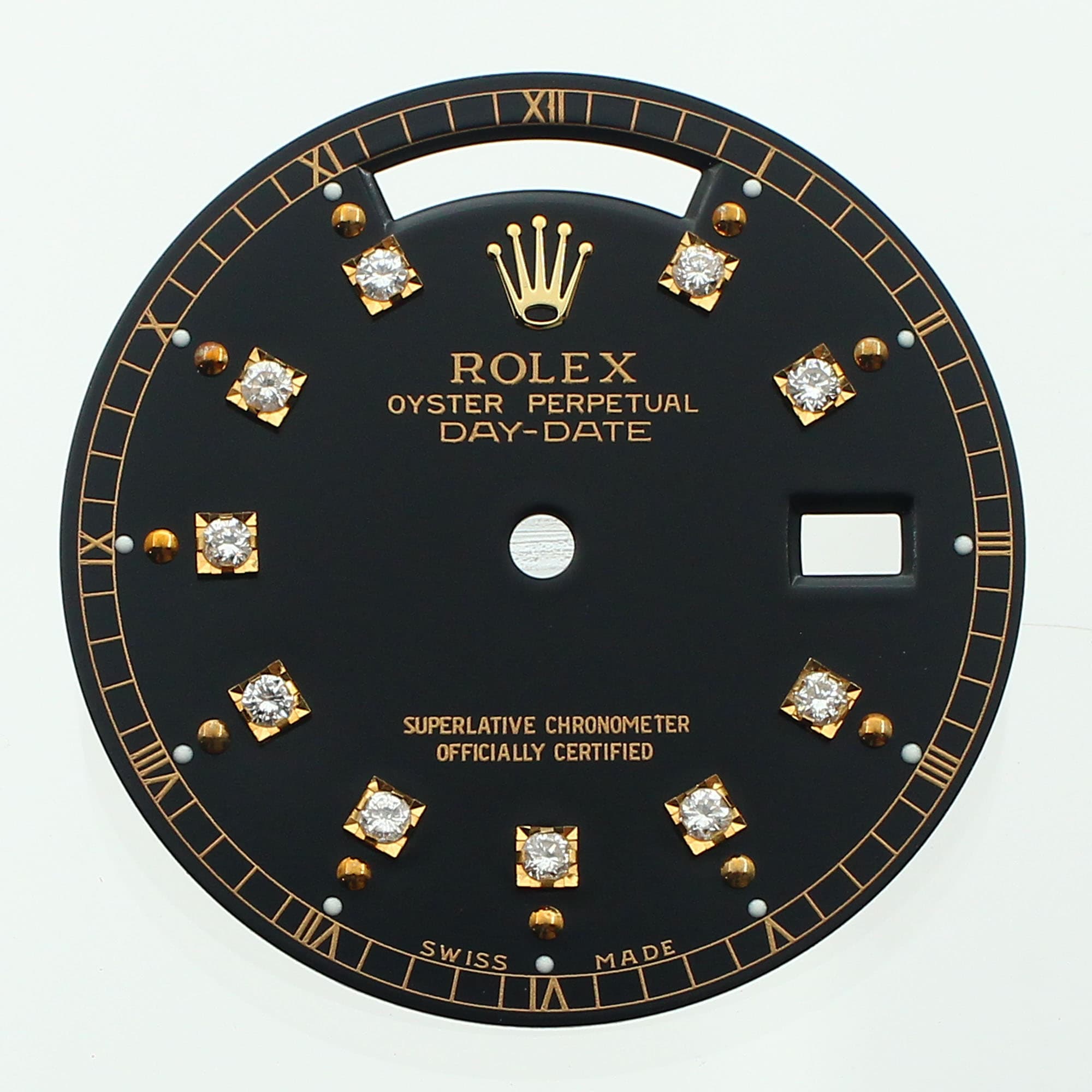 dial 18k Yellow Gold 36 for Rolex Black