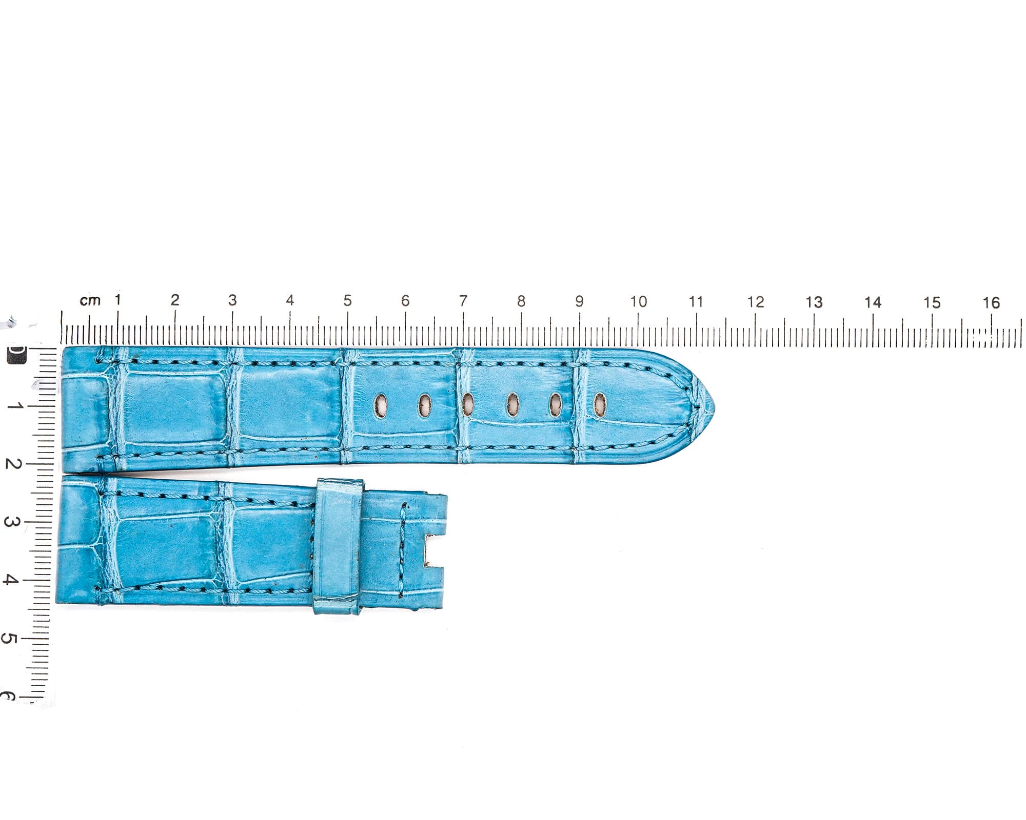 Factory Original Leather Panerai strap, Blue, 22x20mm