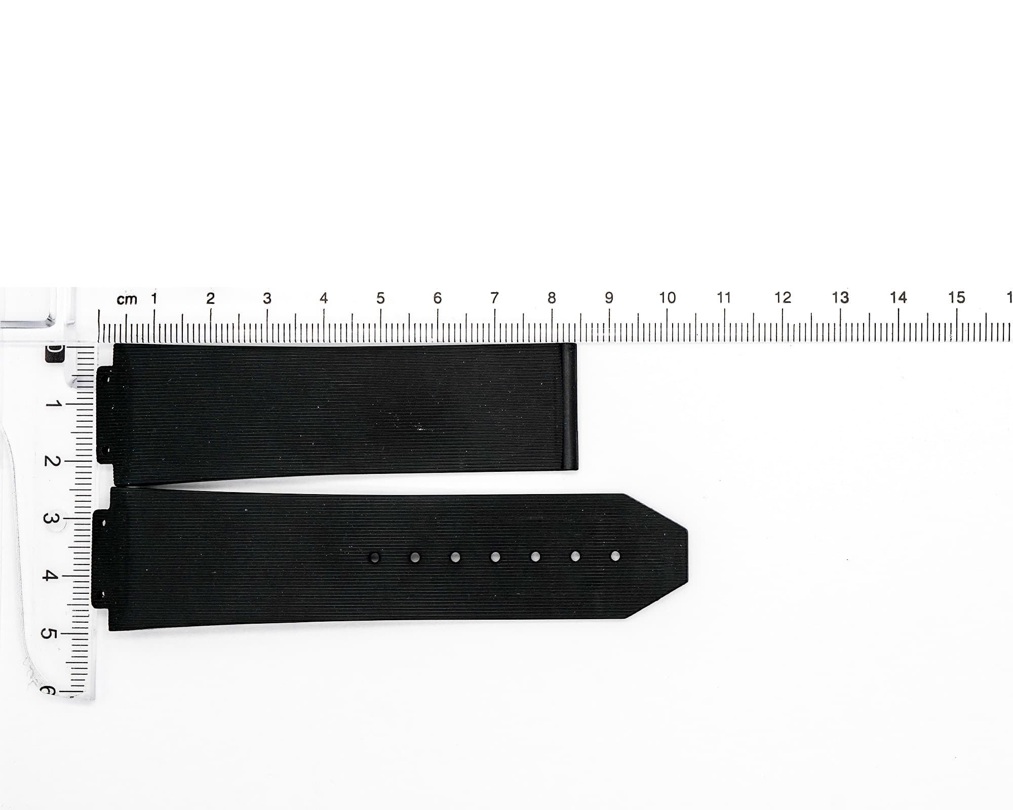 Factory Original Rubber Hublot strap, Black, 25x22mm