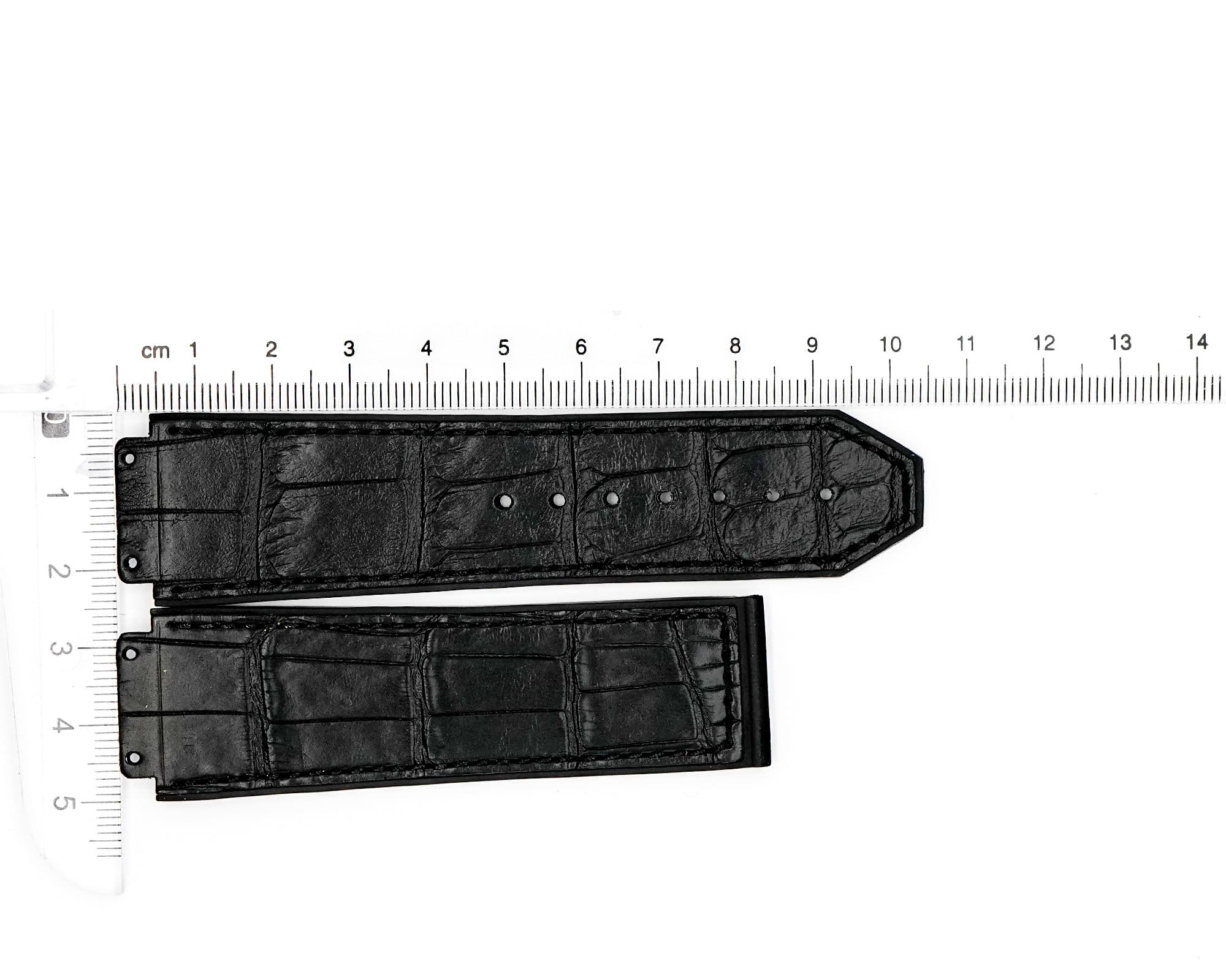 Factory Original Rubber Hublot strap, Black, 25x22mm