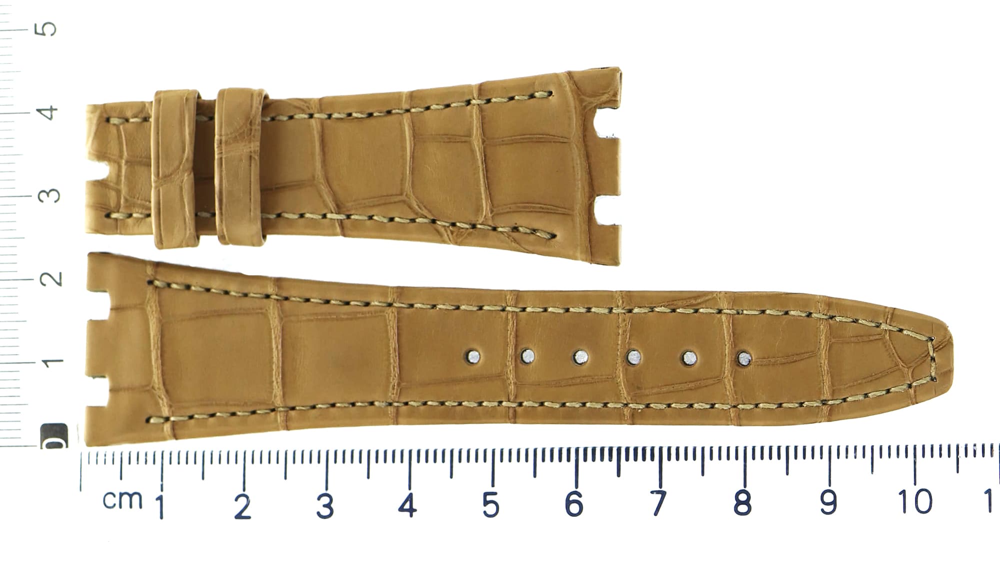Unworn factory Audemars Piguet beige leather strap 23.5x16mm for Royal Oak