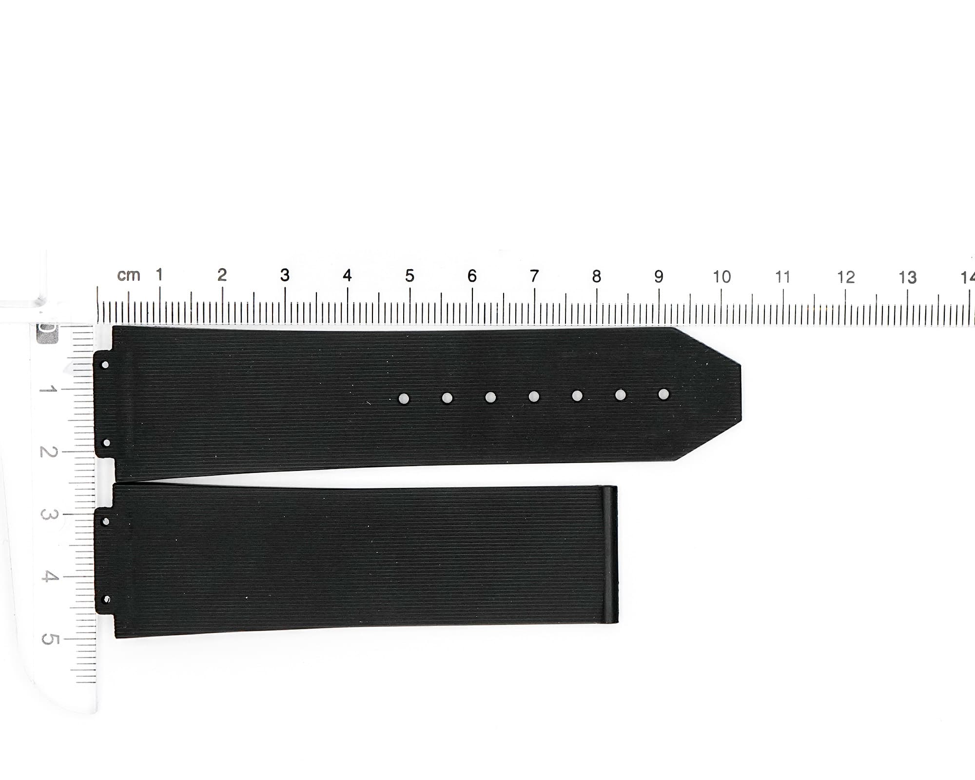 Factory Original Rubber Hublot strap, Black, 25x22mm