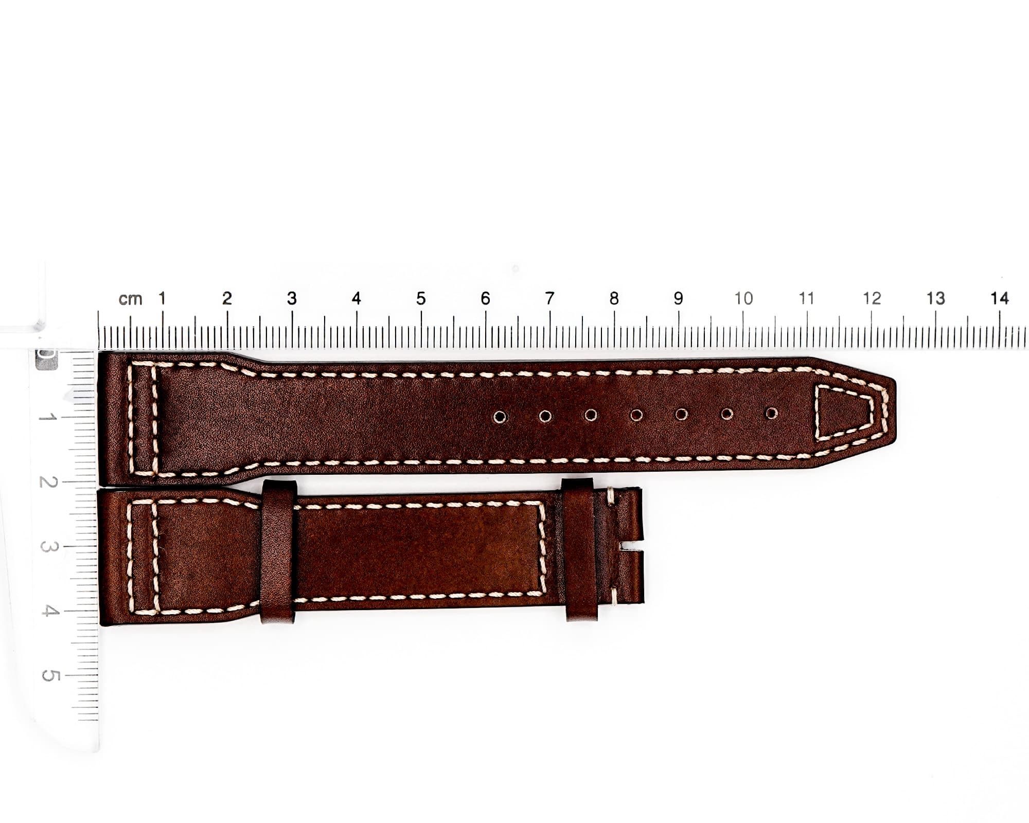 Factory Original Alligator Leather IWC strap, Brown and Orange, 21x18mm