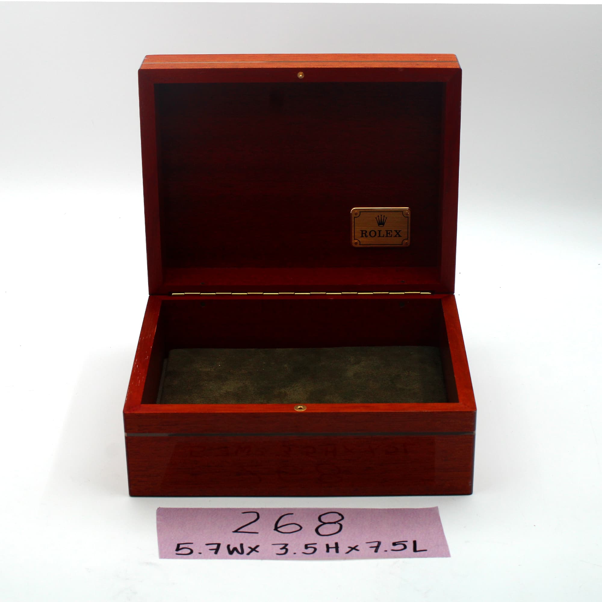 Box Rolex 5.7W x 3.5H x 7.5L