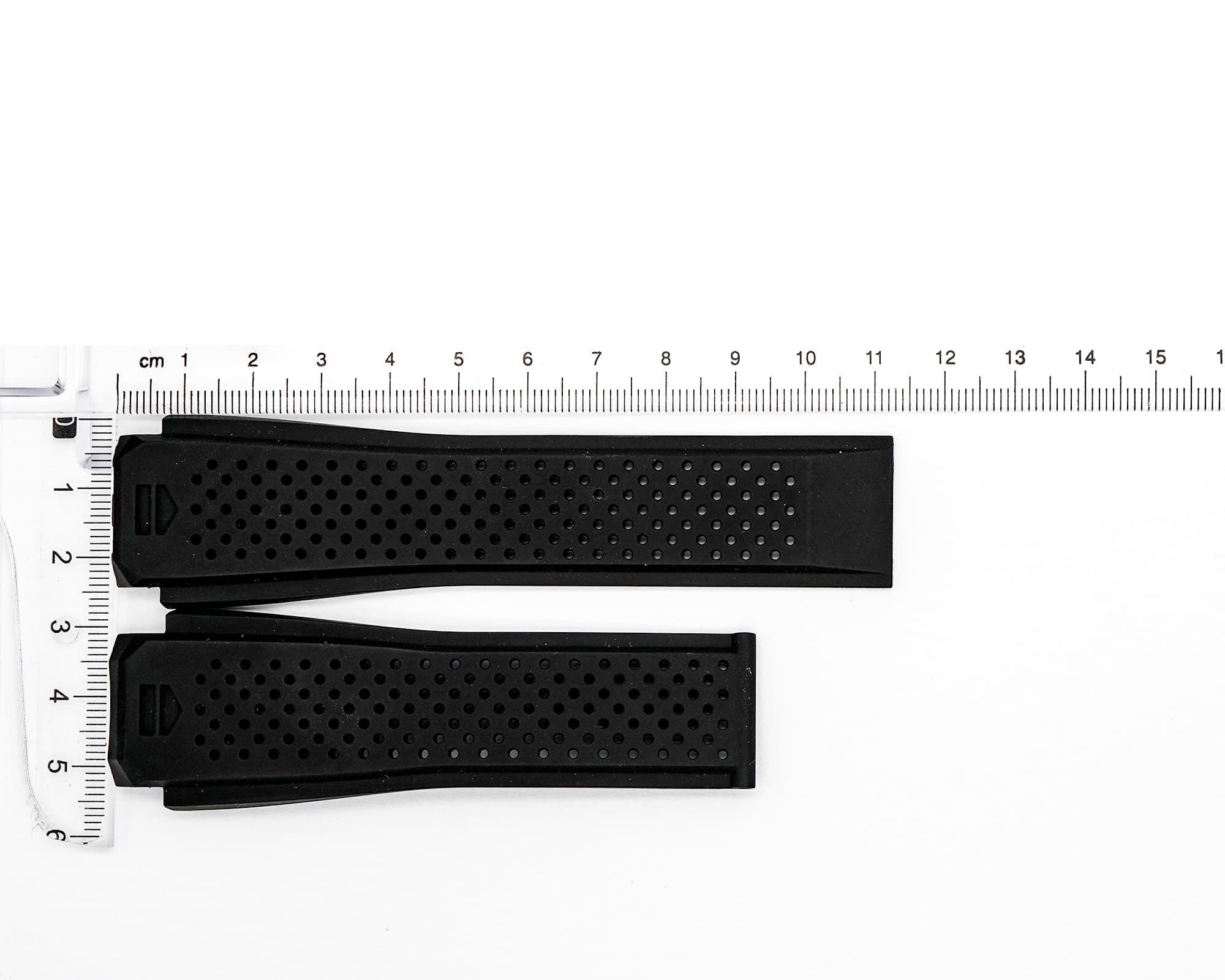 Factory Original Rubber TAG Heuer strap, Black, 28x22mm