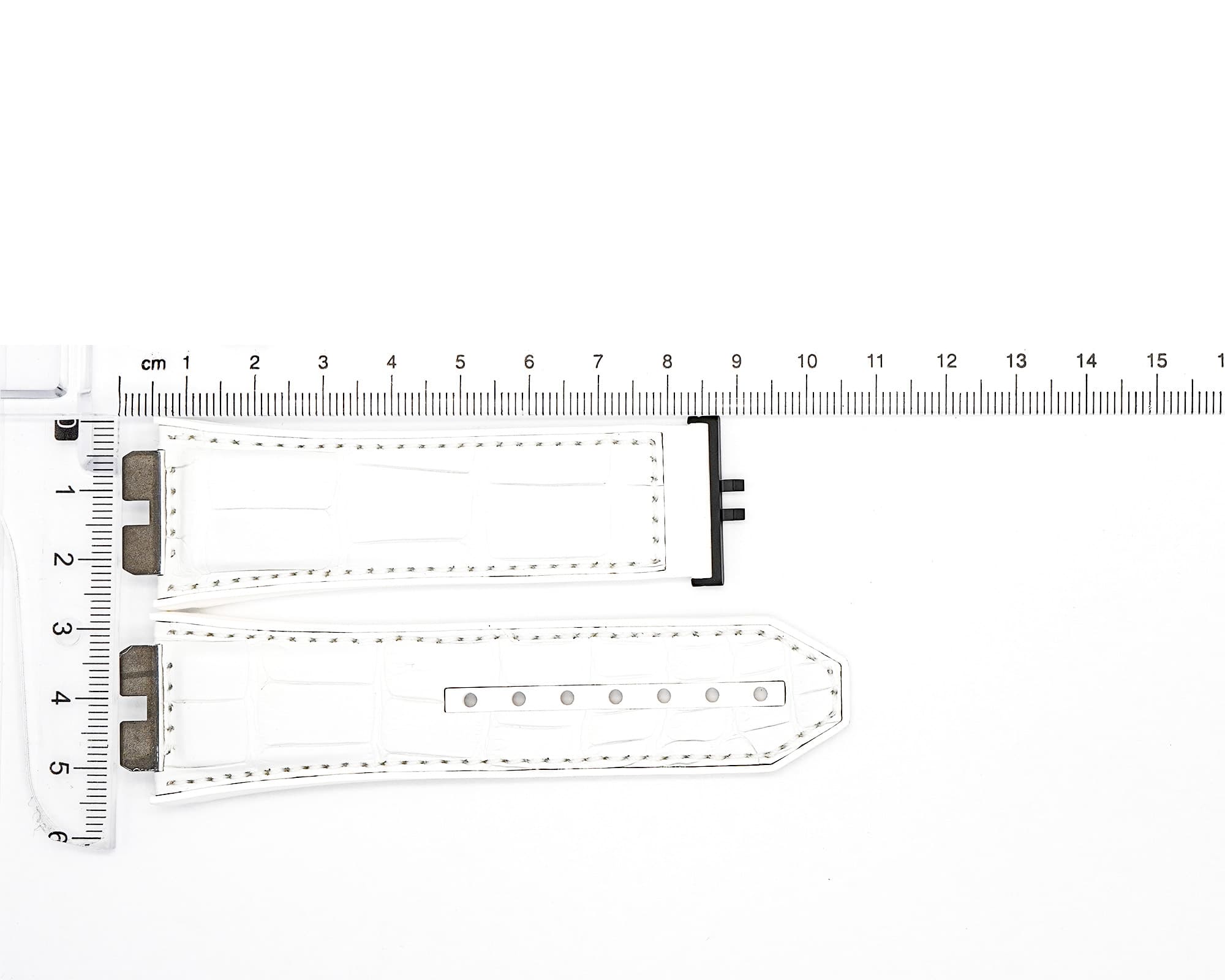 Factory Original Rubber Hublot strap, White, 27x22mm