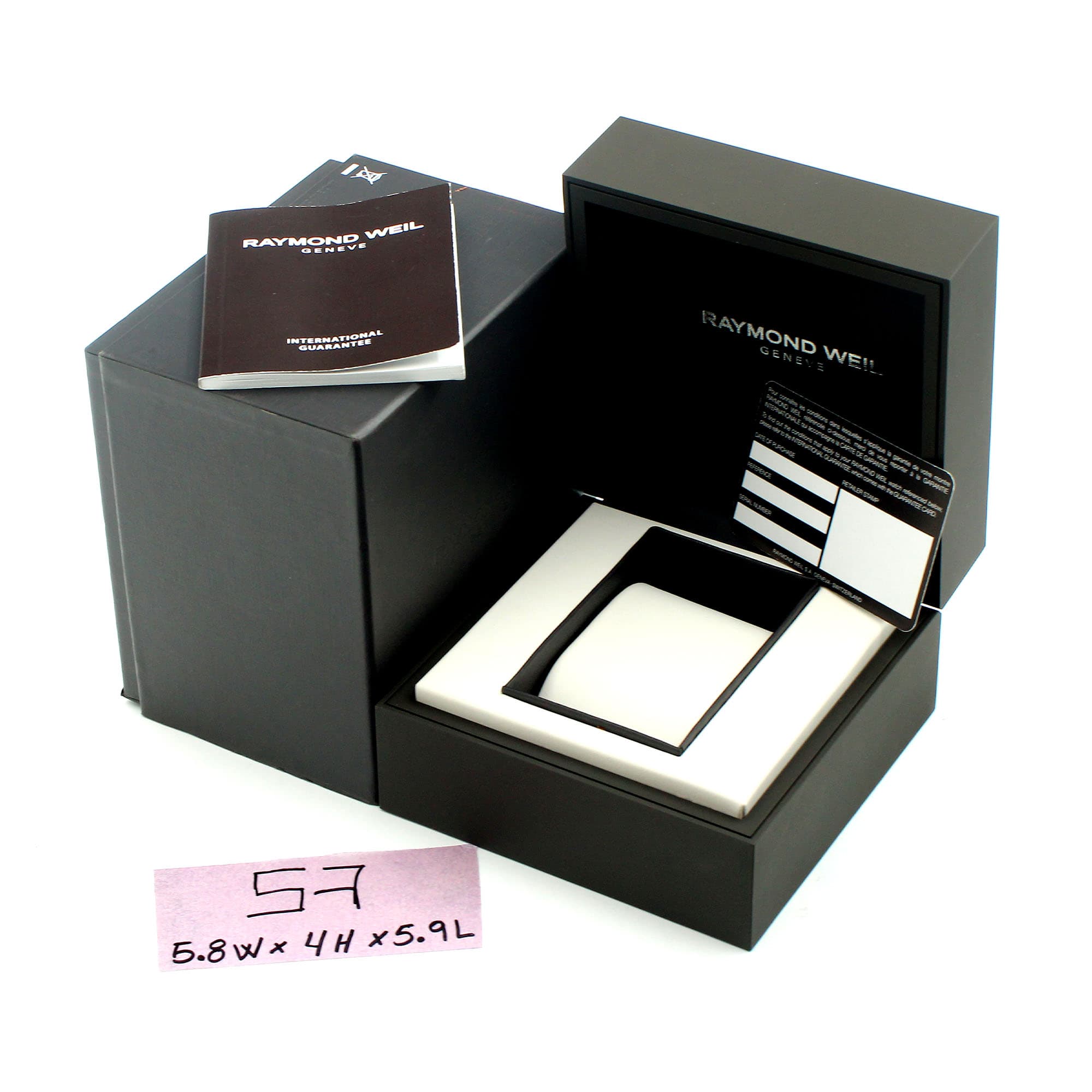 Box Raymond Weil 5.8W x 4H x 5.9L