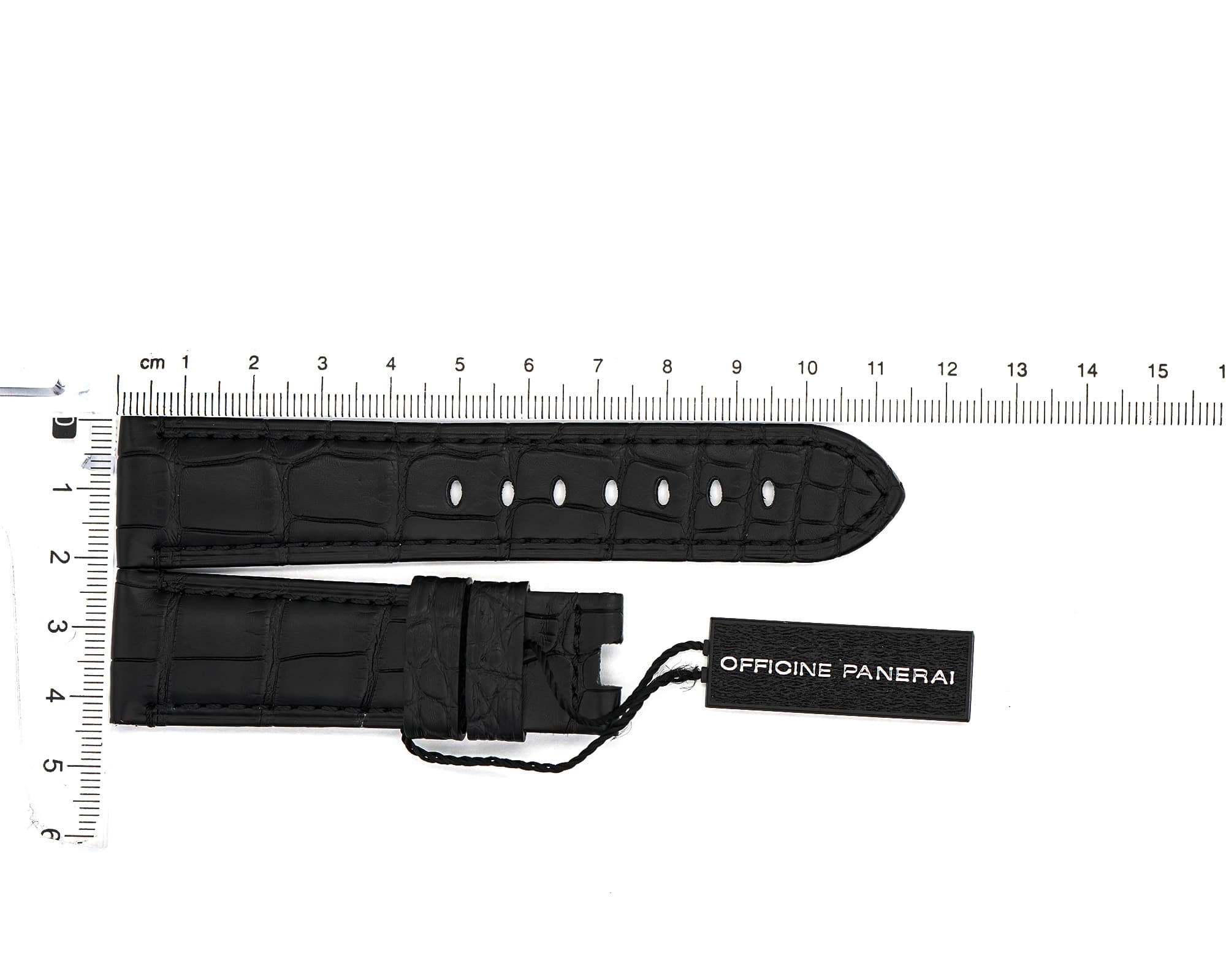 Factory Original Leather Panerai strap, dark blue, 22x20mm