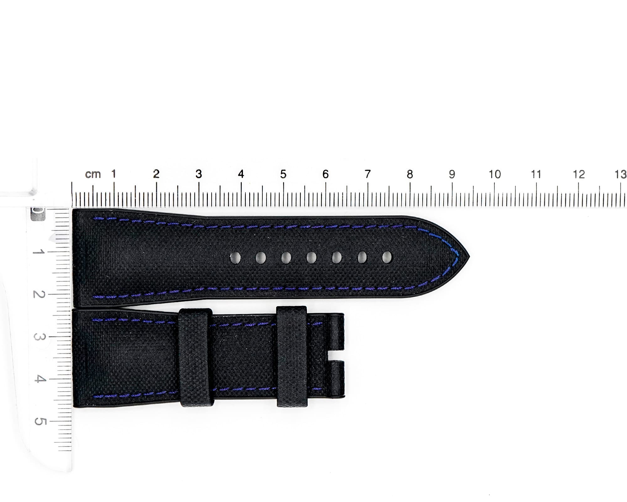 Factory original strap for Cartier, 23mm x 20mm, Black and Blue Rubber