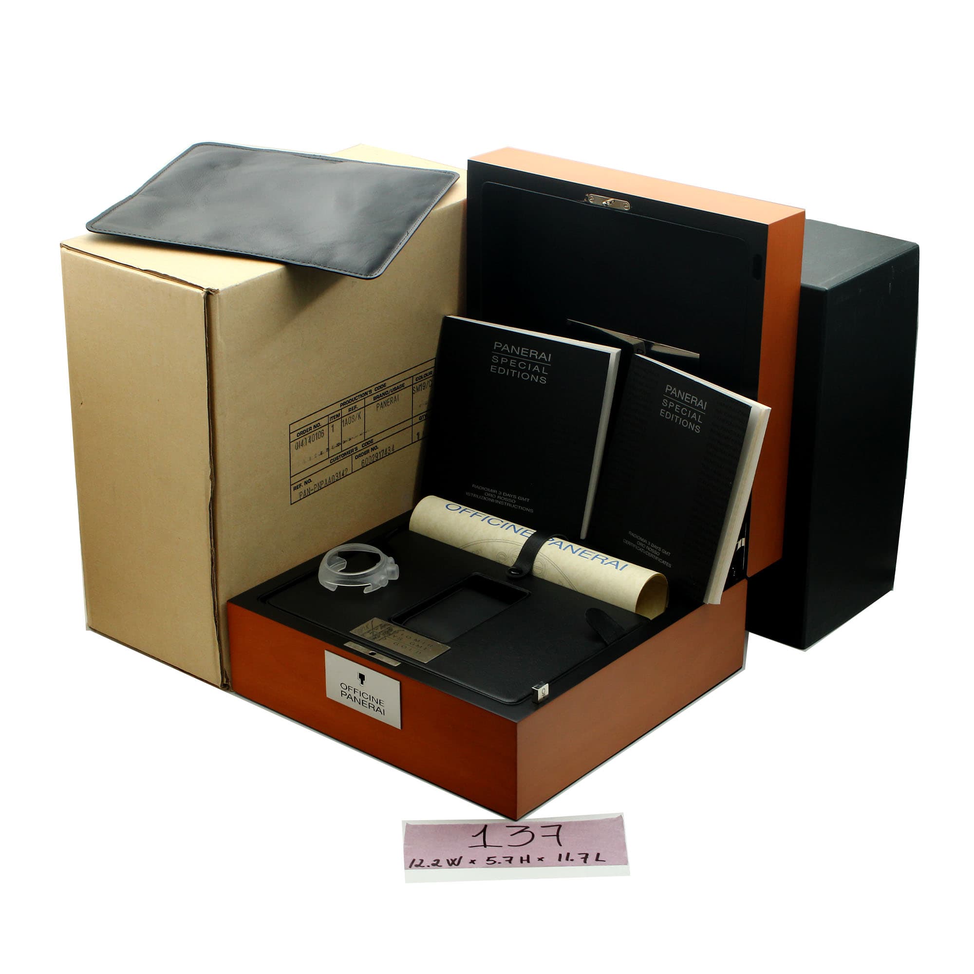 Box Panerai 12.2W x 5.7H x 11.7L