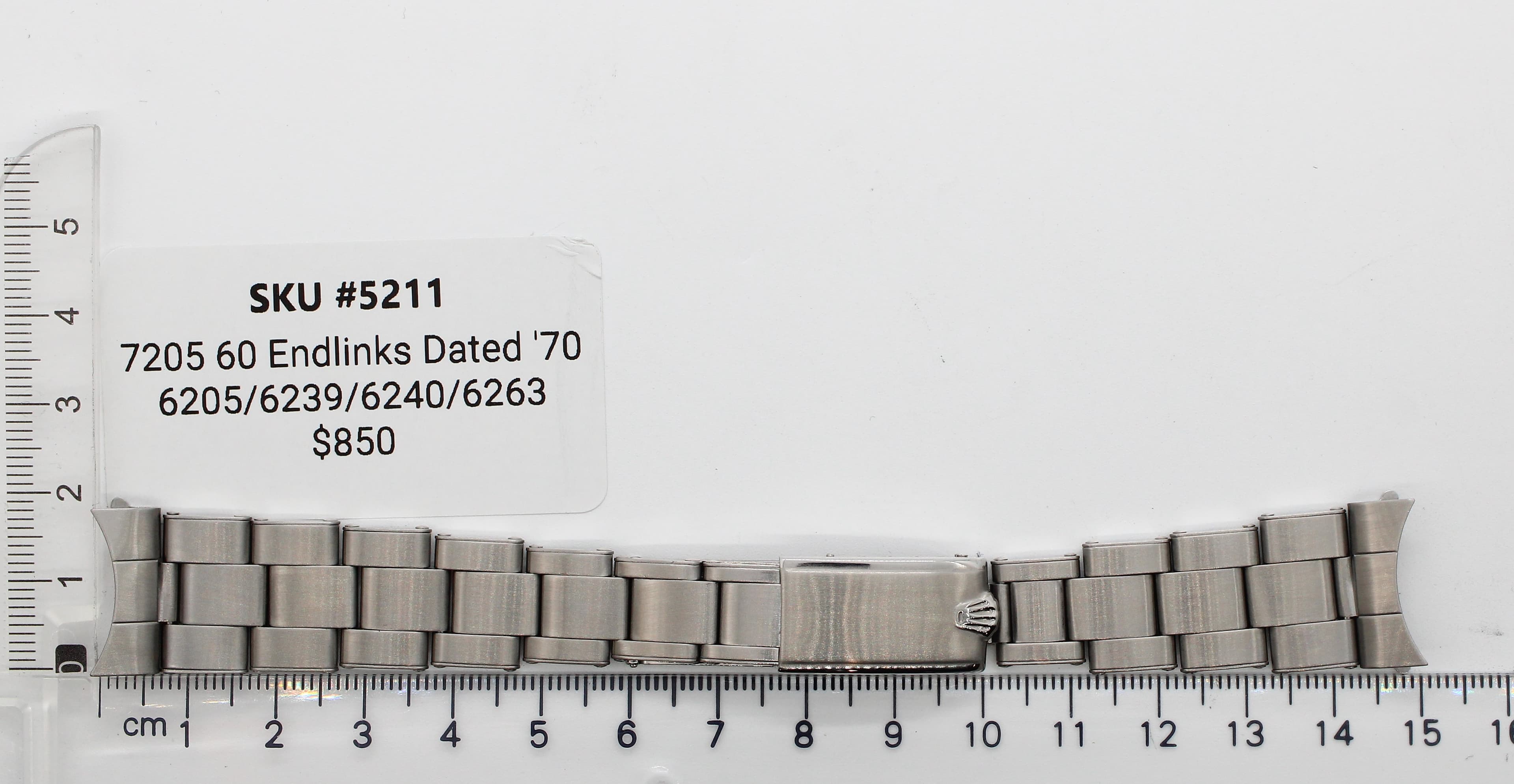 Watch band for Rolex Date Oyster 19 mm Oyster Rivet pins hollow
