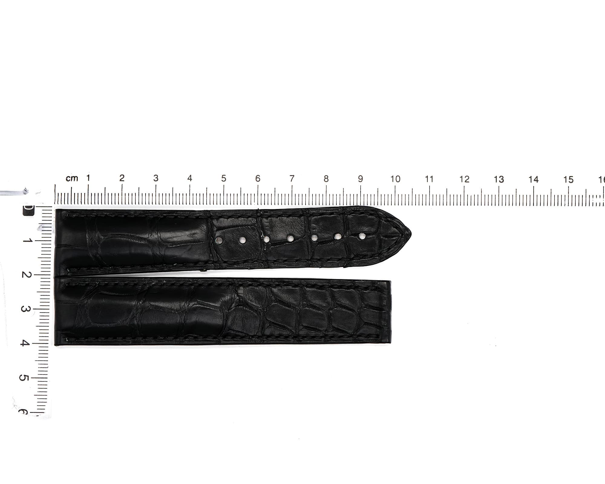 Factory Original Leather Omega strap, Black, 20x18mm