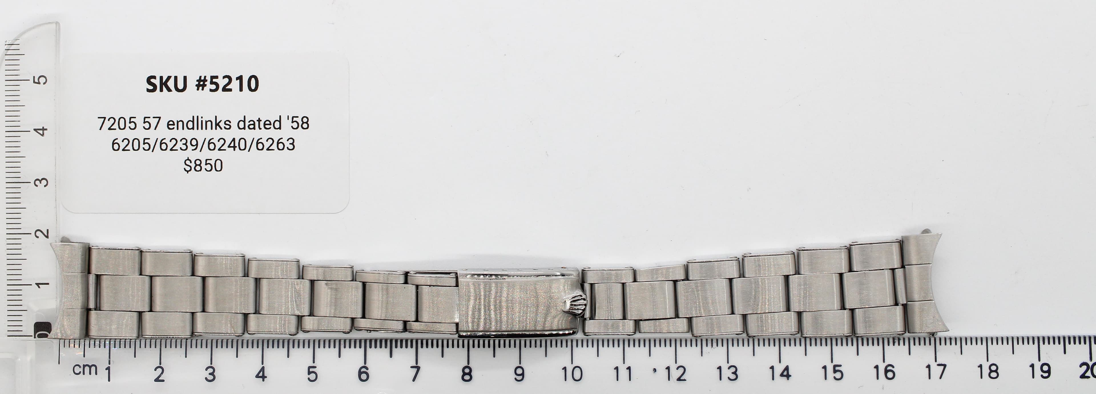 Watch band for Rolex Date 19mm Rivet Oyster pins Rare vintage find