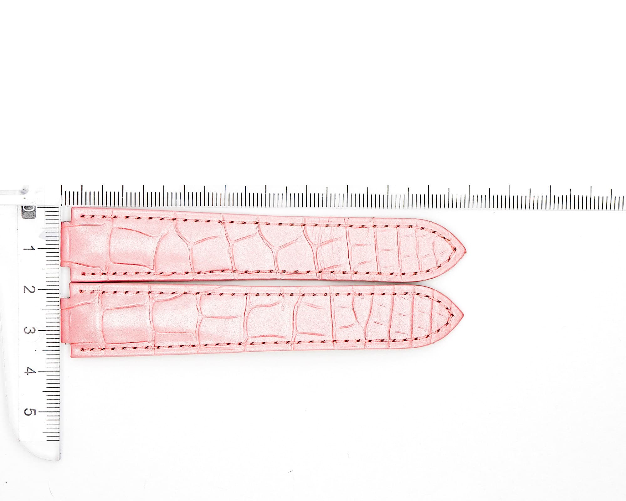 Factory Original Leather Cartier strap, Pink, 18x16mm